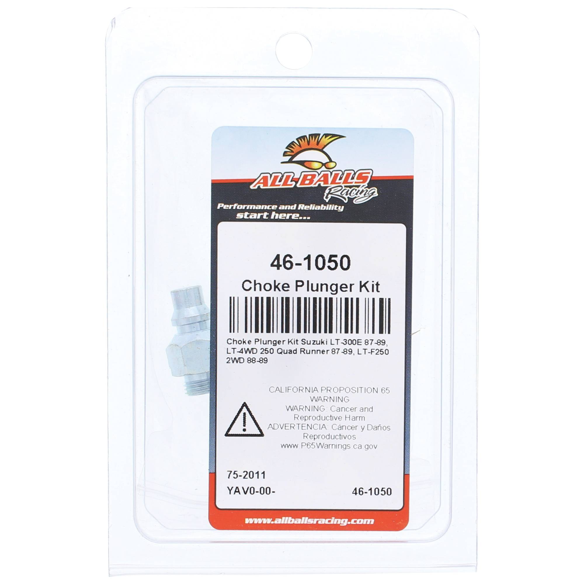 All Balls Choke Plunger Kit (46-1050) for Suzuki LT-4WD 250 Quad Runner 87 88 89