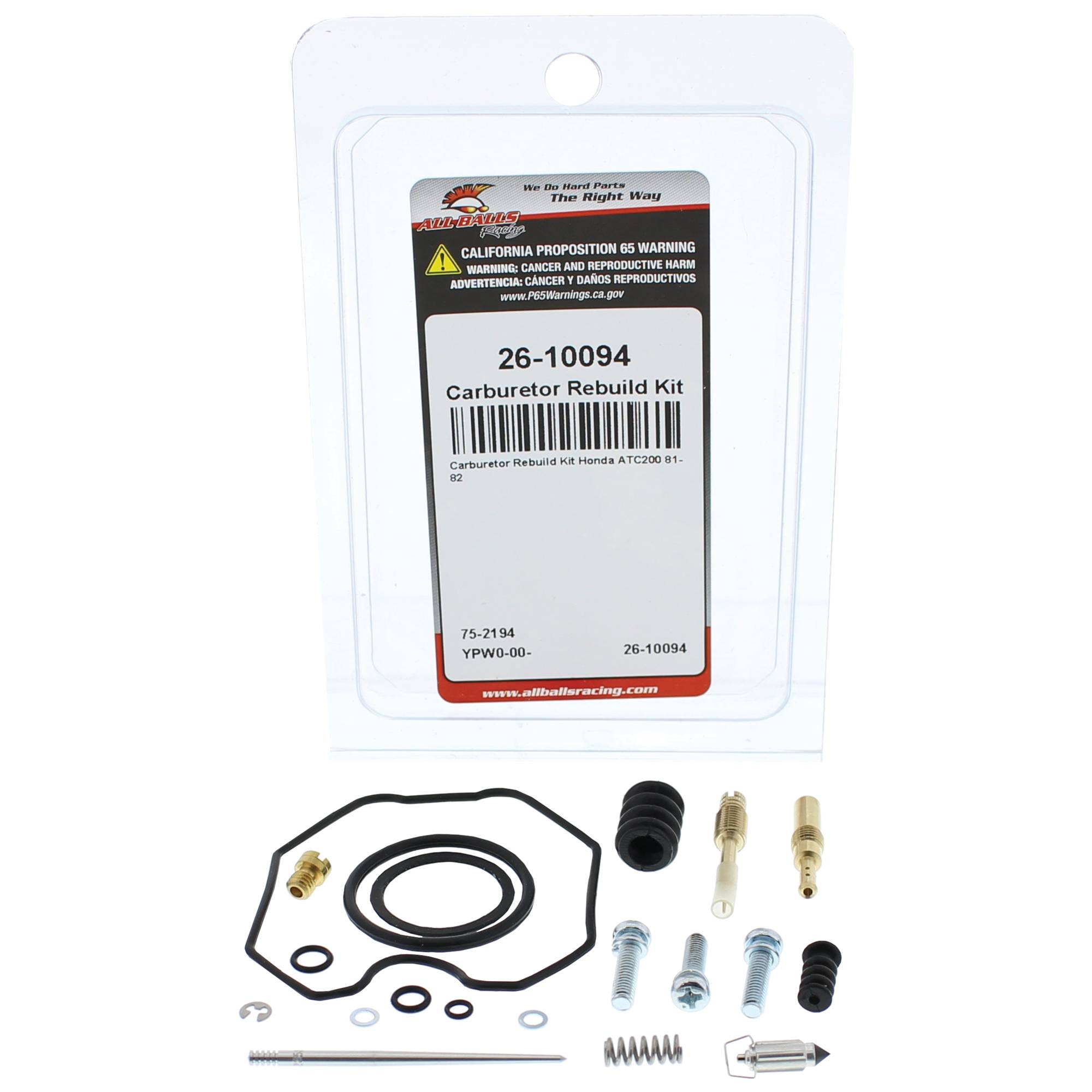 All Balls Carburetor Rebuild Kit (26-10094) for Honda ATC200 81 82