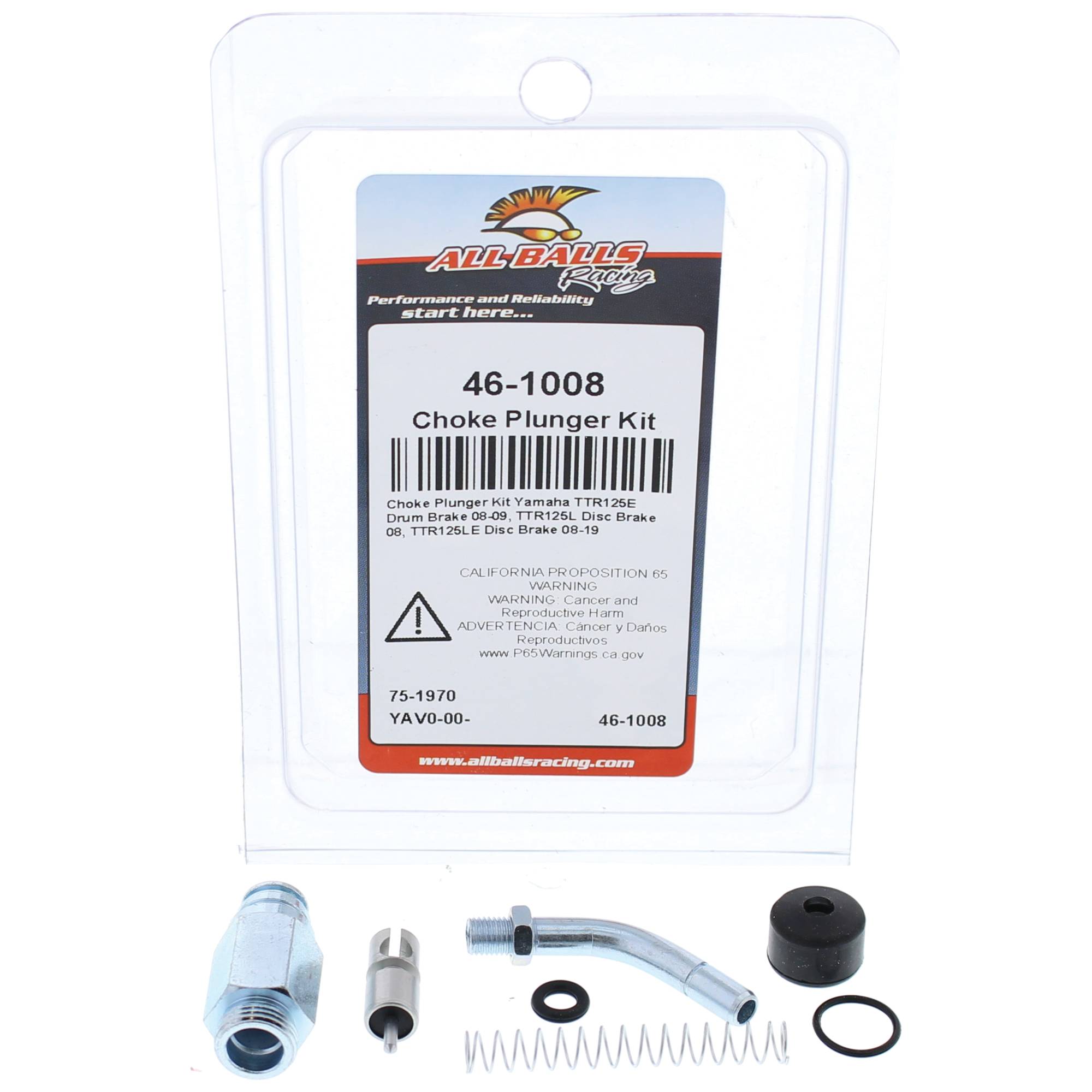 All Balls Choke Plunger Kit (46-1008) for Yamaha TTR125L Disc Brake 08