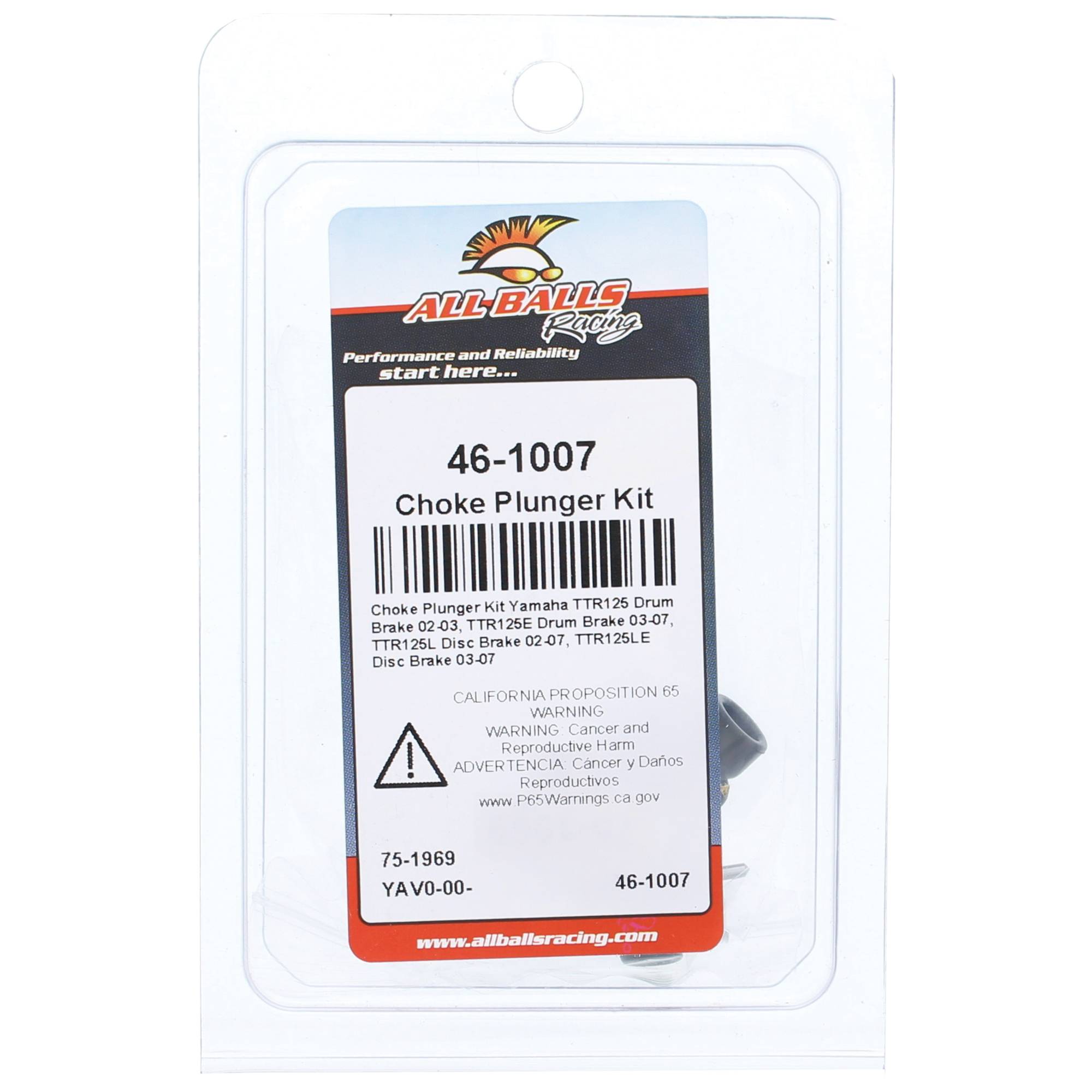 All Balls Choke Plunger Kit (46-1007) for Yamaha TTR125LE Disc Brake 03-07