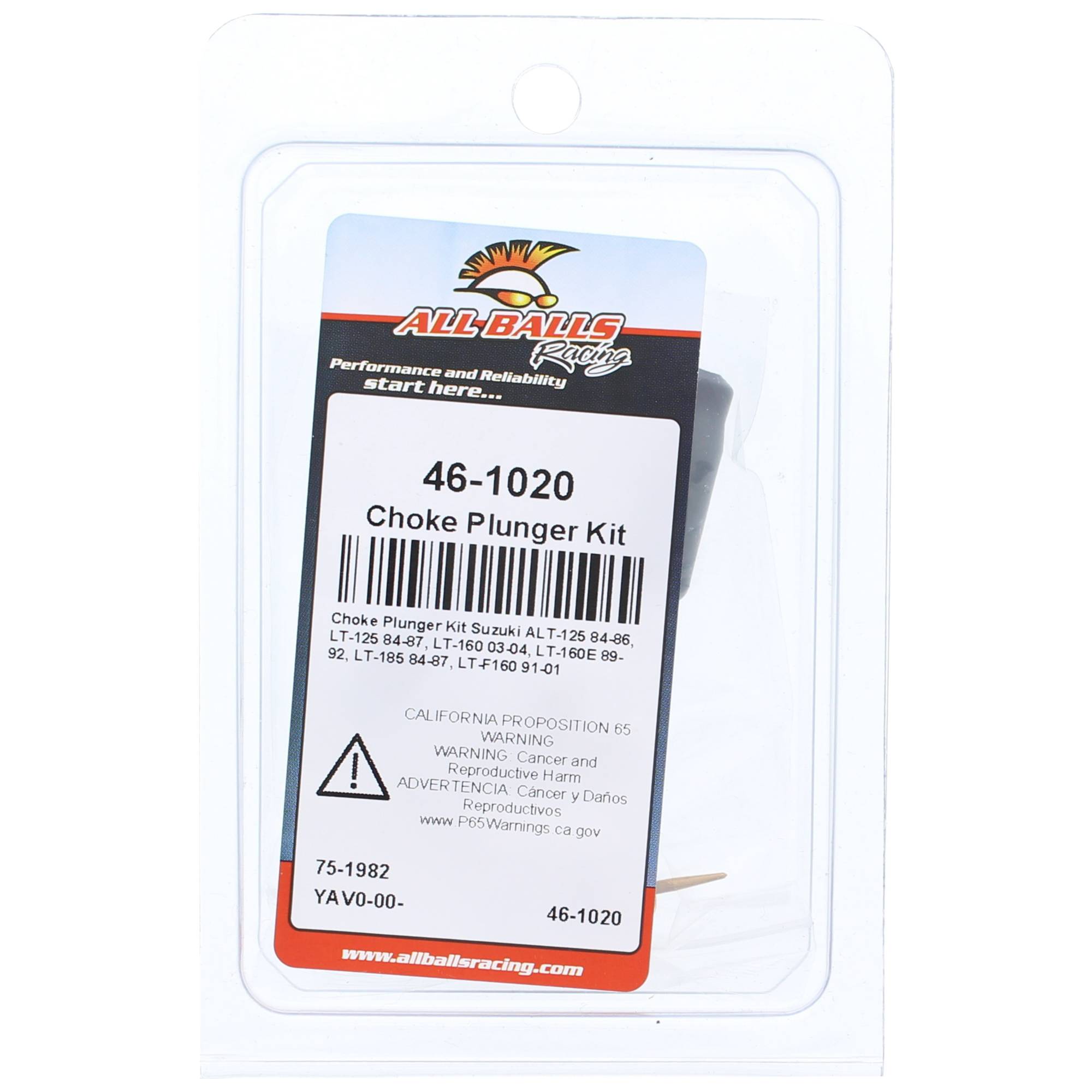 All Balls Choke Plunger Kit (46-1020) for Suzuki ALT-125 84-86, LT-F160 91-01