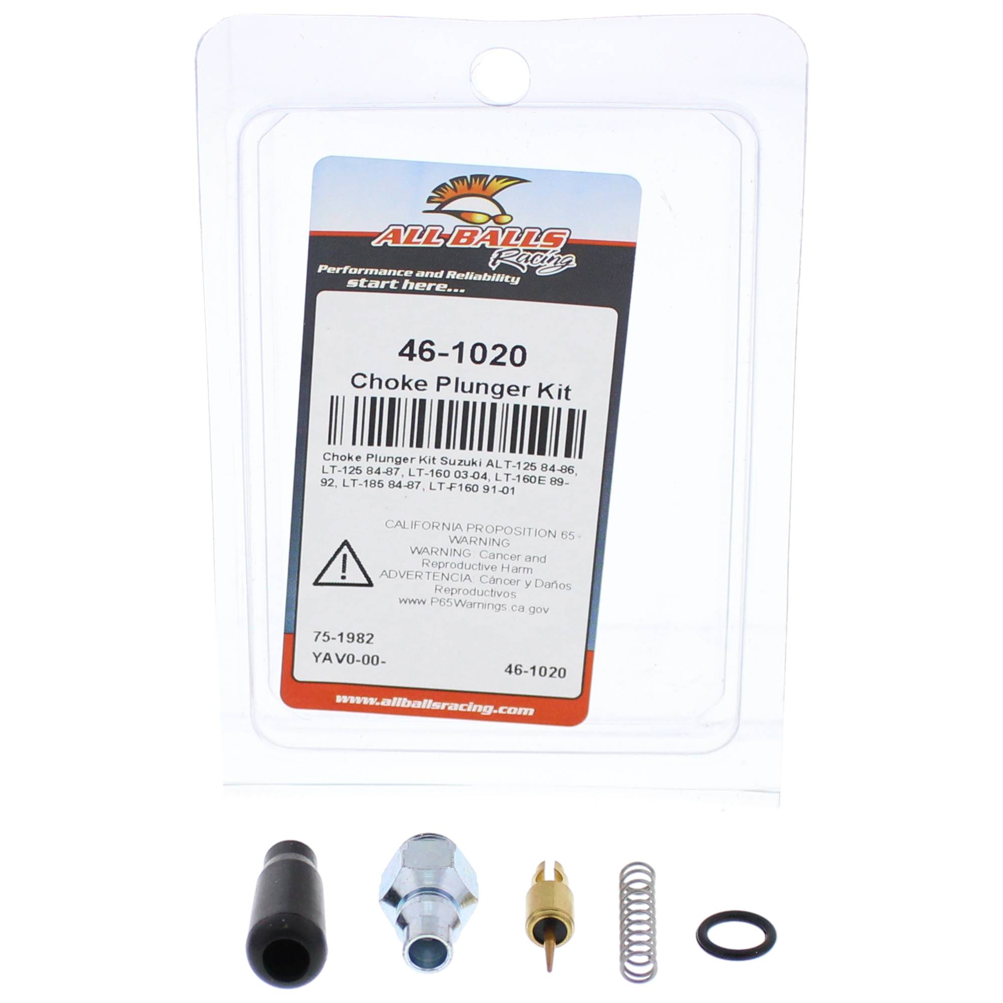 All Balls Choke Plunger Kit (46-1020) for Suzuki ALT-125 84-86, LT-F160 91-01
