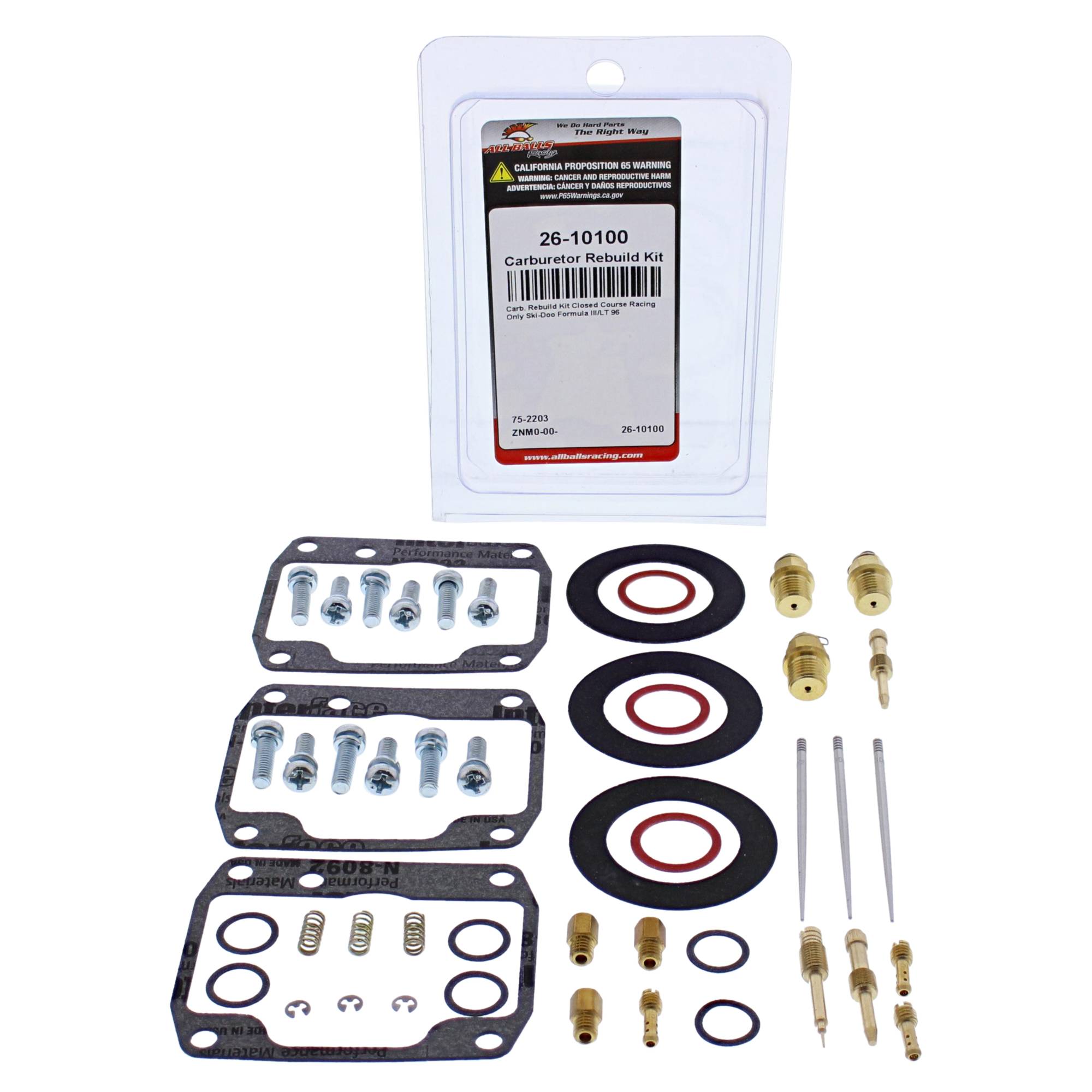 All Balls Carburetor Rebuild Kit (26-10100) for Ski-Doo formula III/LT 96