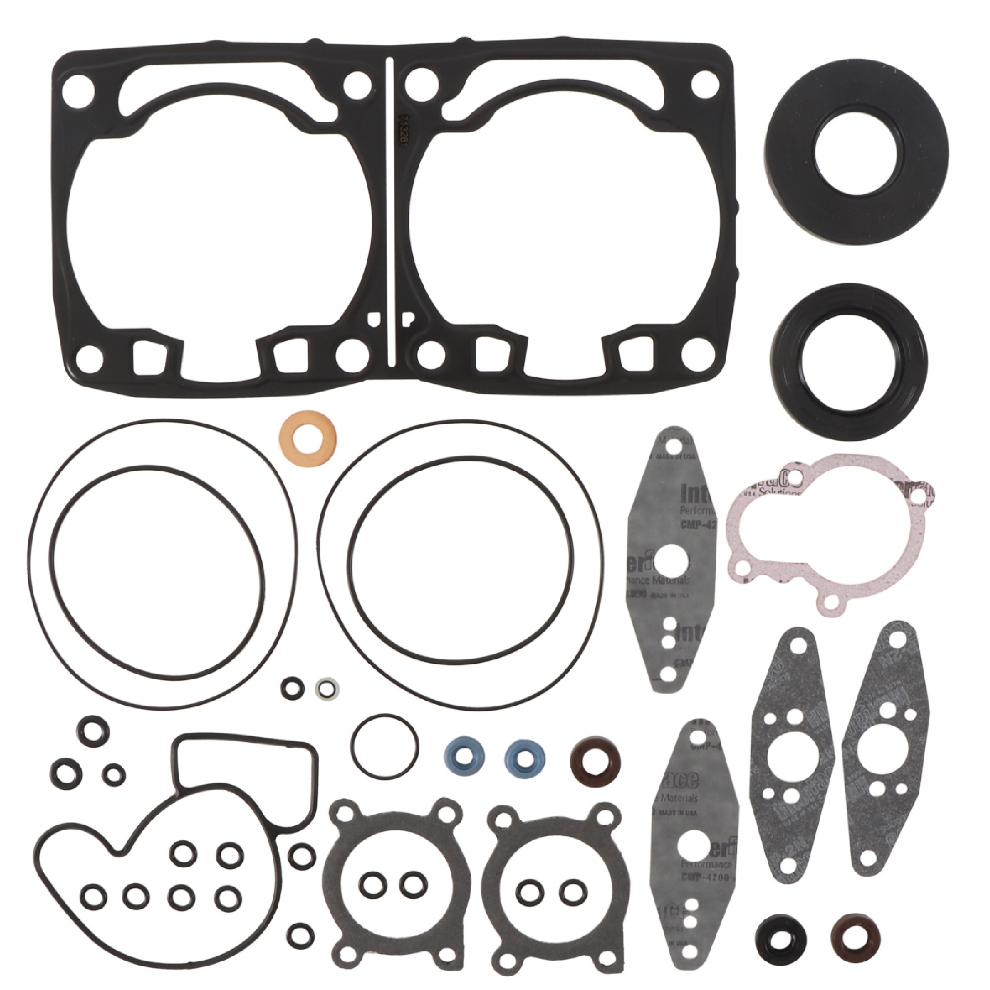 Vertex Full Top Gasket Set with Oil Seals (711320) for Arctic Cat ZR 6000 EFI