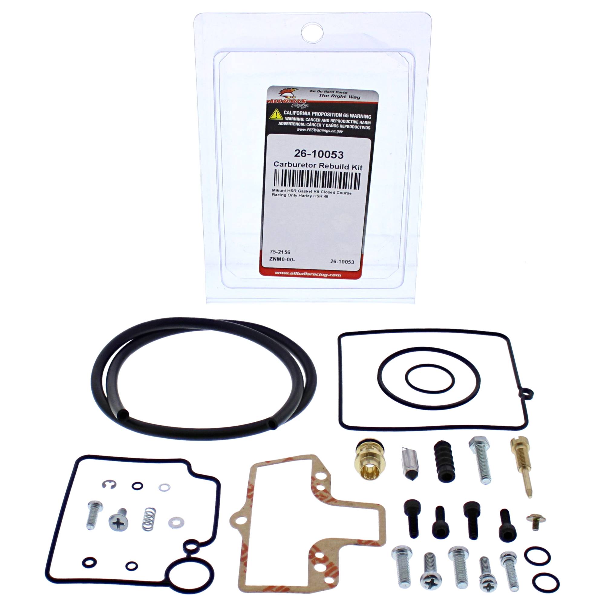 All Balls Carburetor Rebuild Kit (26-10053) for Harley HSR 48