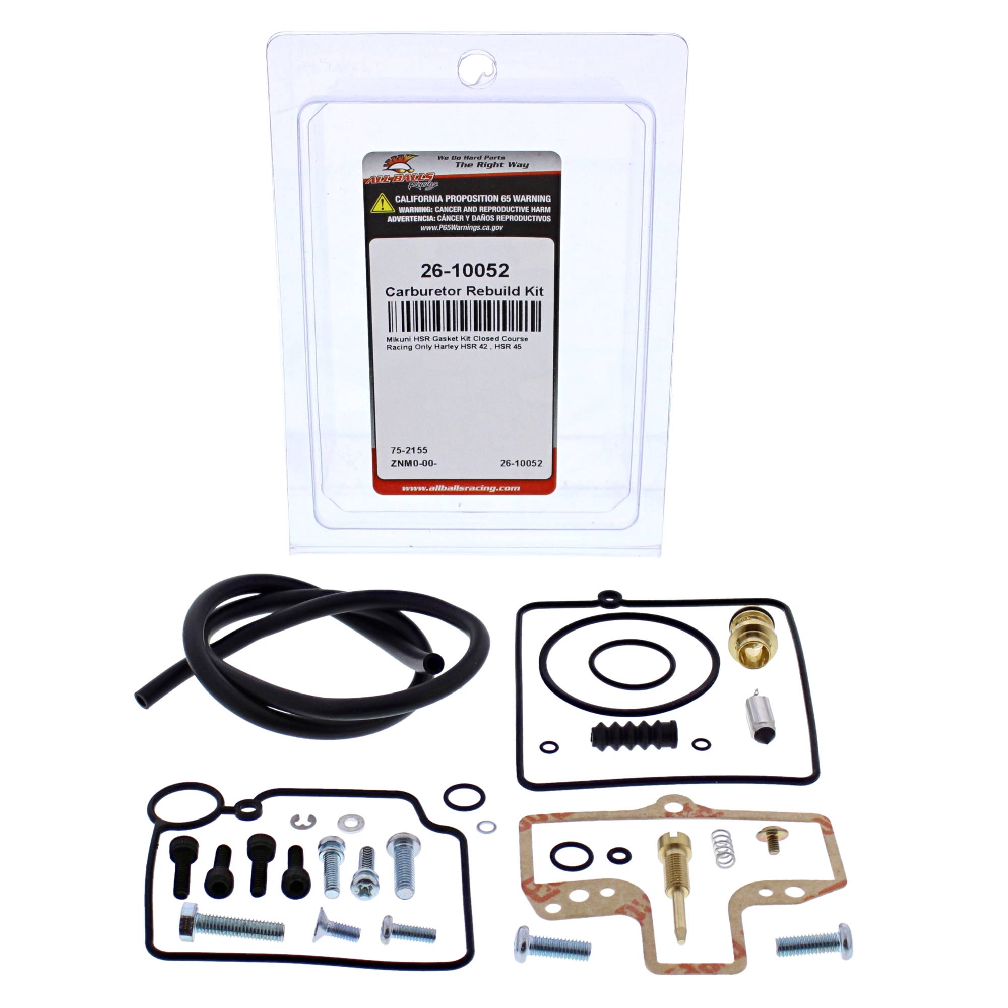 All Balls Carburetor Rebuild Kit (26-10052) for Harley HSR 42, HSR 45