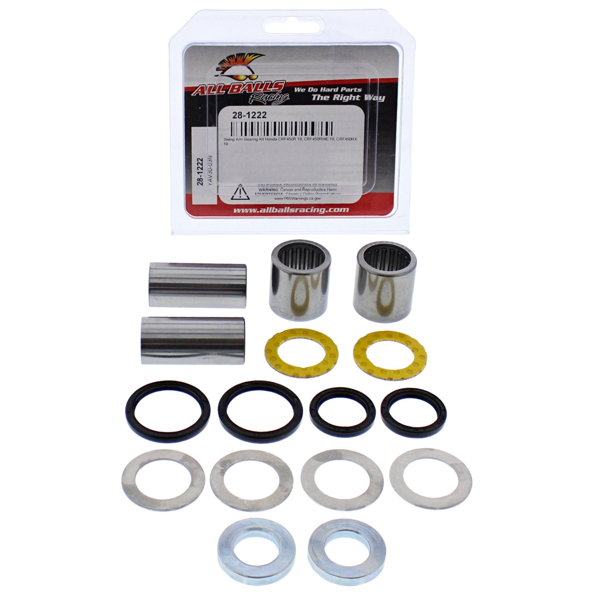 All Balls Swing Arm Bearing Kit (28-1222) for Honda CRF450RWE 19