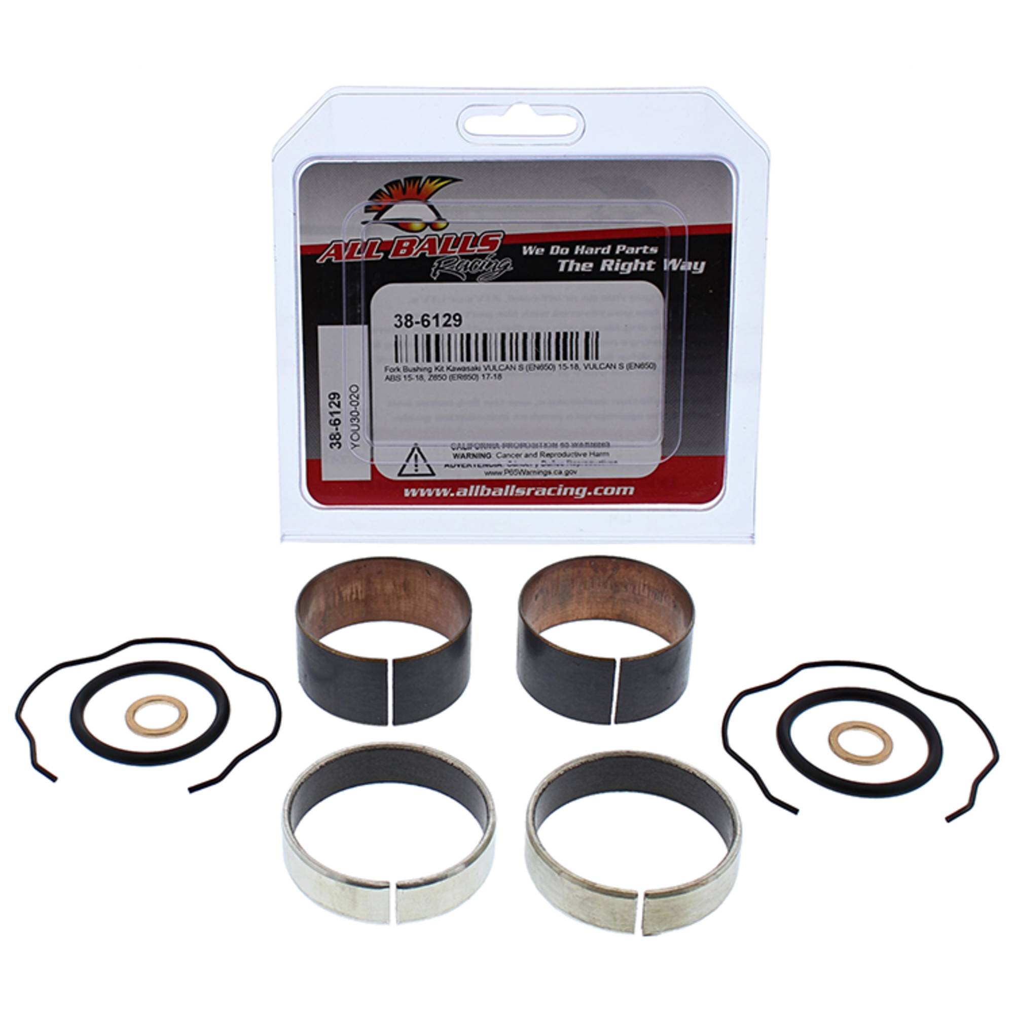 ER650 for Kawasaki Z650 17 18 19 38-6129 All Balls Fork Bushing Kit