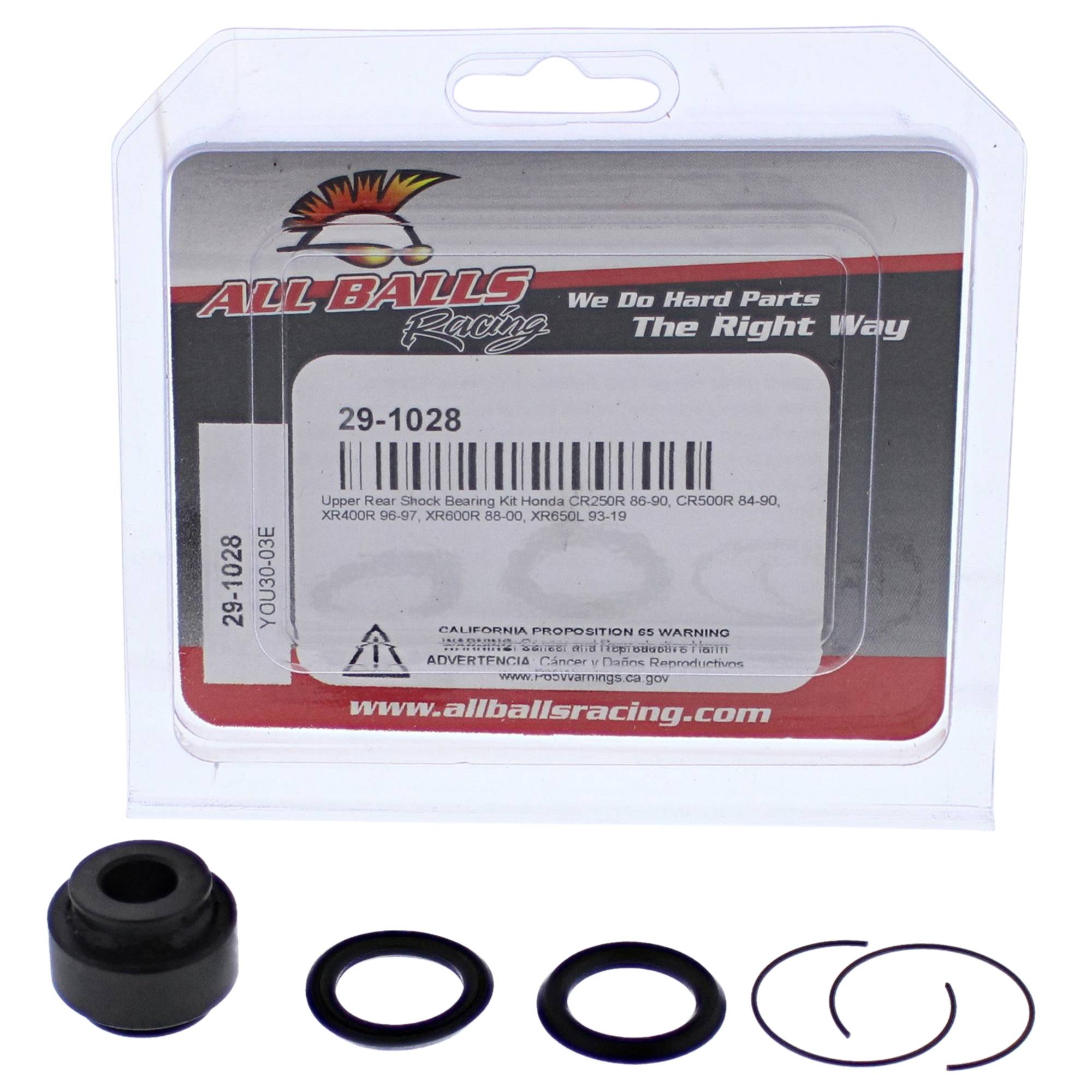 All Balls Rear Shock Bearing Kit (29-1028) for Honda XR400R 96 97, XR650L 93-18