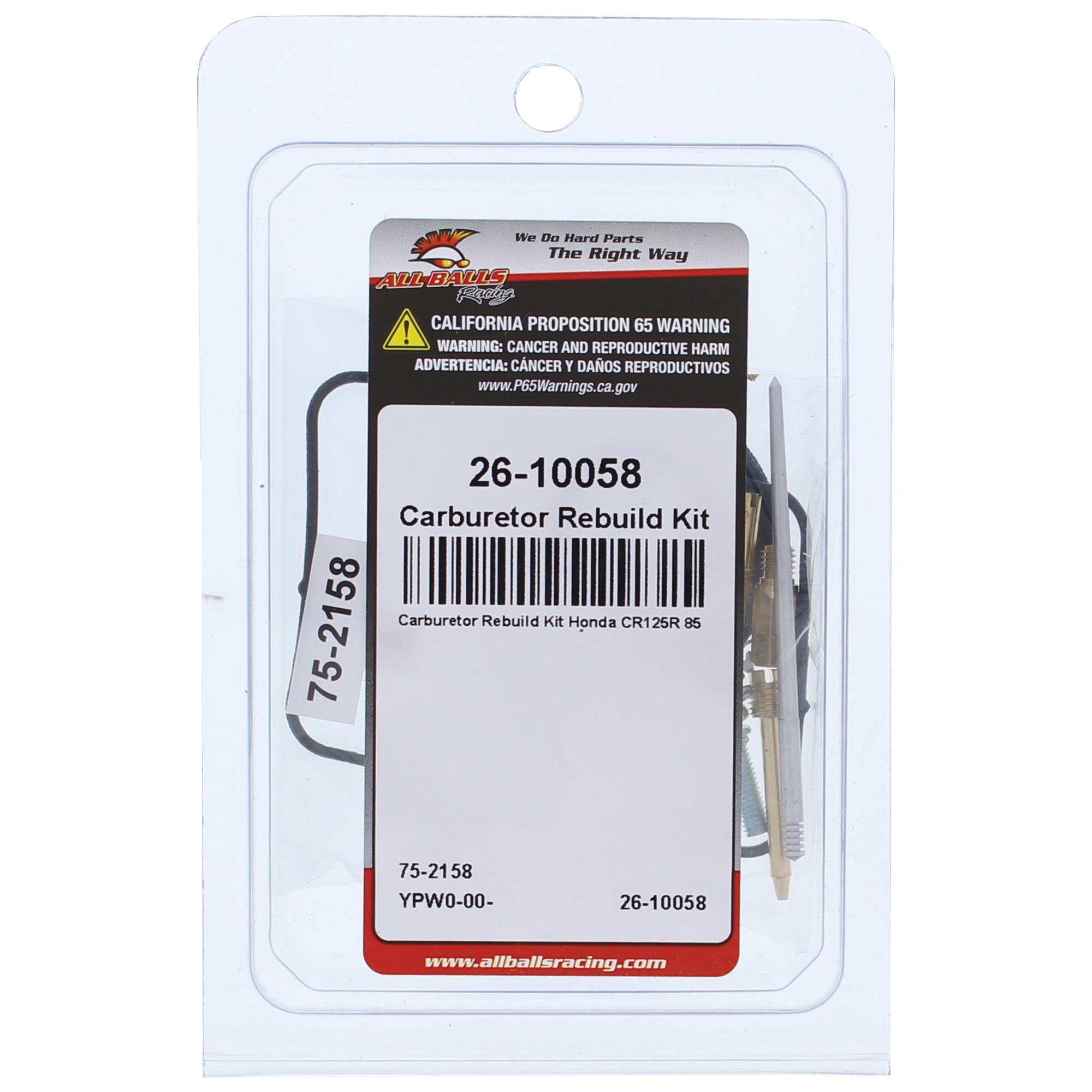 All Balls Carburetor Rebuild Kit (26-10058) for Honda CR125R 85