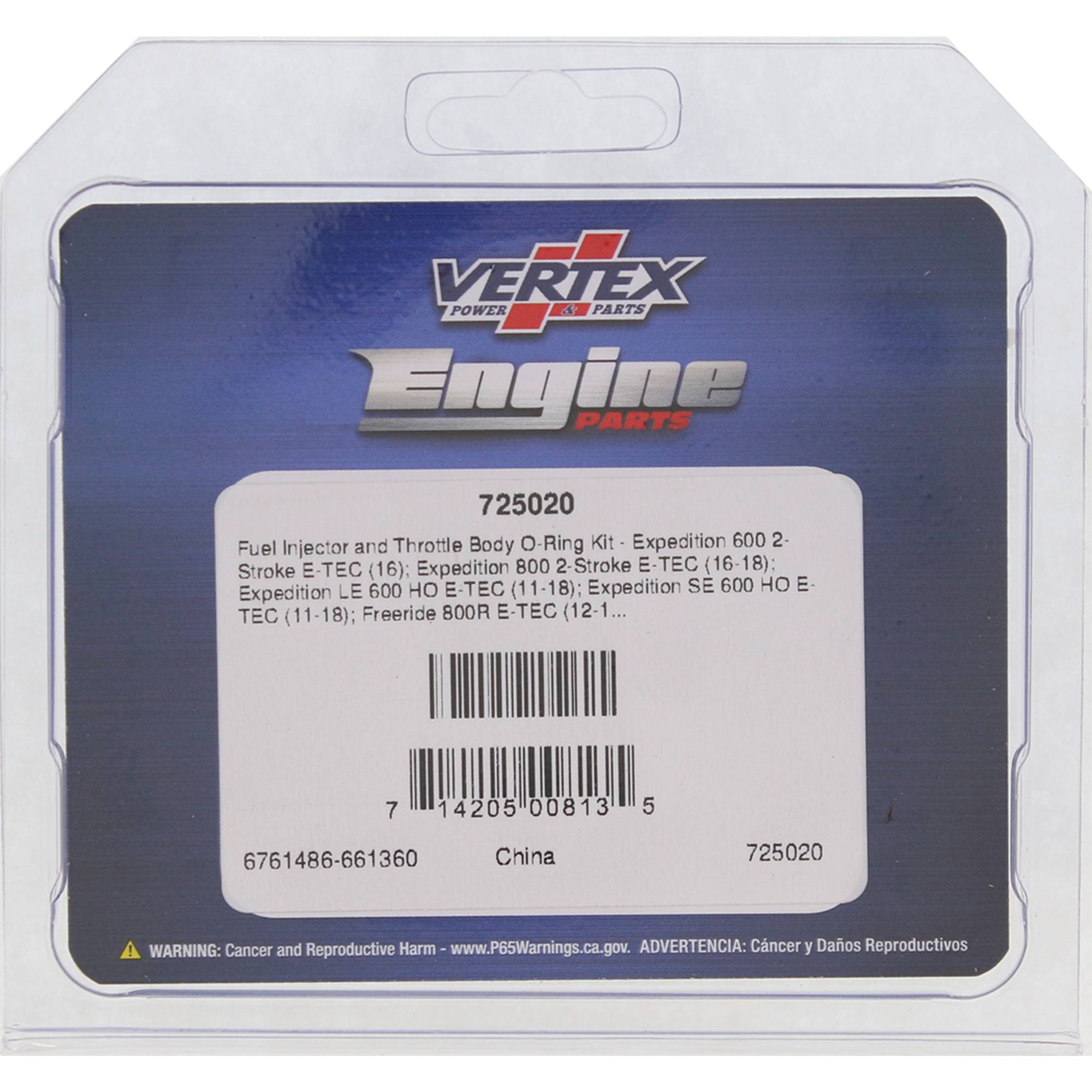 Injector / Throttle Body O-Ring Kit For Ski-Doo Summit X 800R E-TEC 11-16;725020