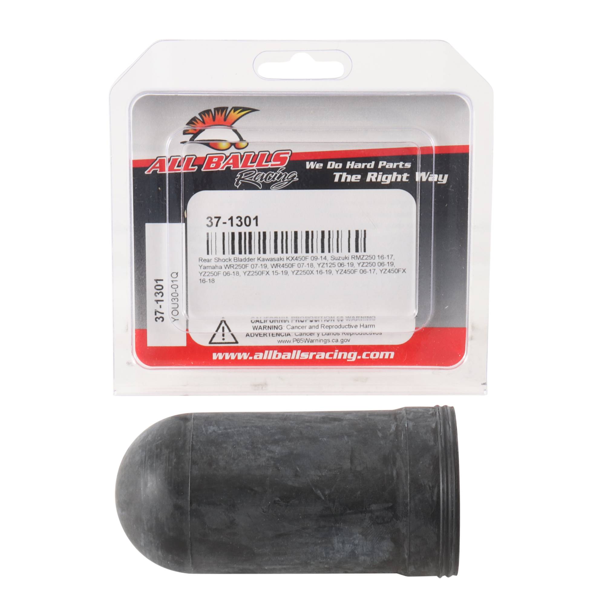 All Balls Shock Bladder (37-1301) for Suzuki RMZ250 16 17, Yamaha WR250F 07-19