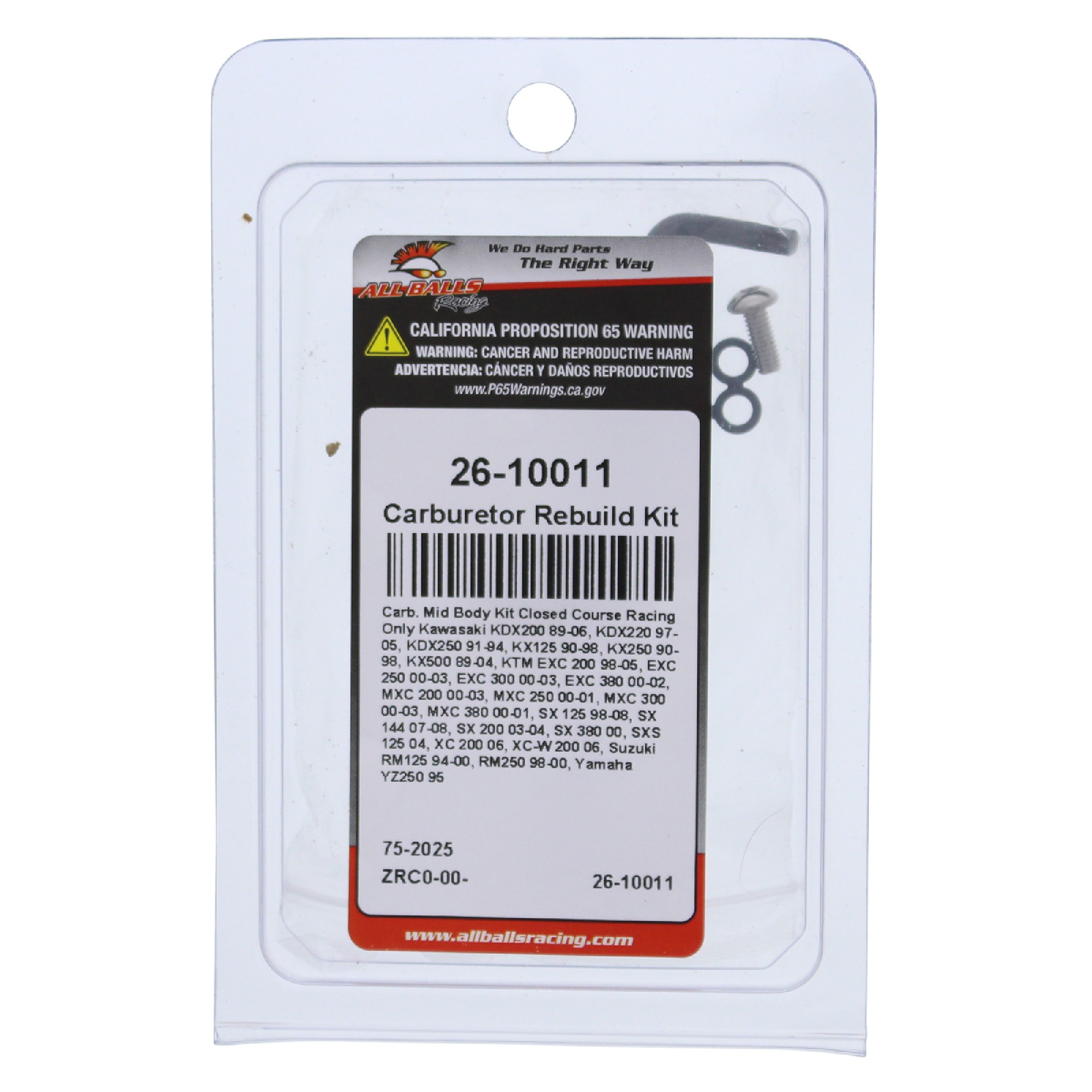 All Balls Carburetor Rebuild Kit (26-10011) for KTM XC-W 200 06, XC 200 06