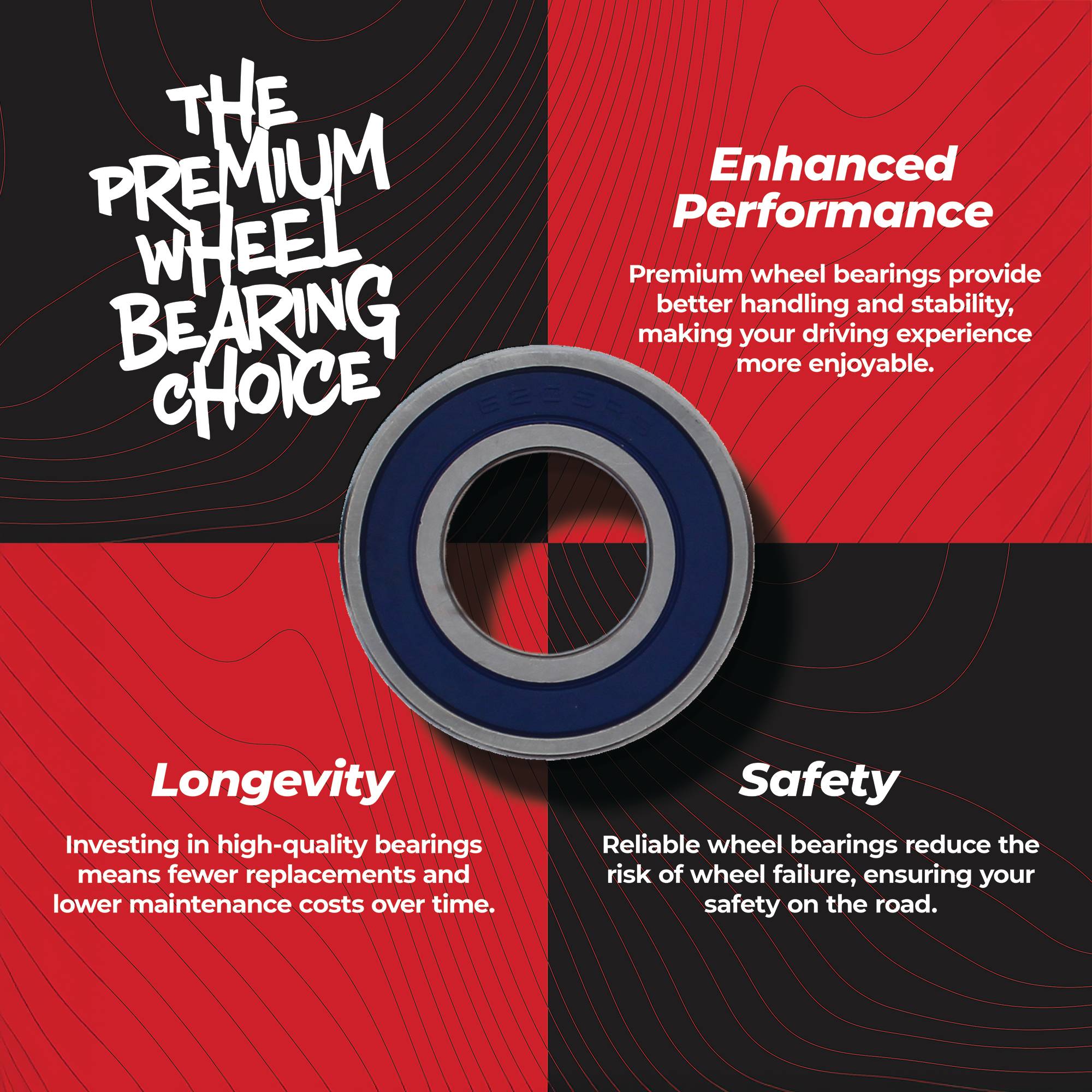 All Balls Wheel Bearing Kit (25-1764) for Yamaha XV1600 Road Star 99 00 01 02 03