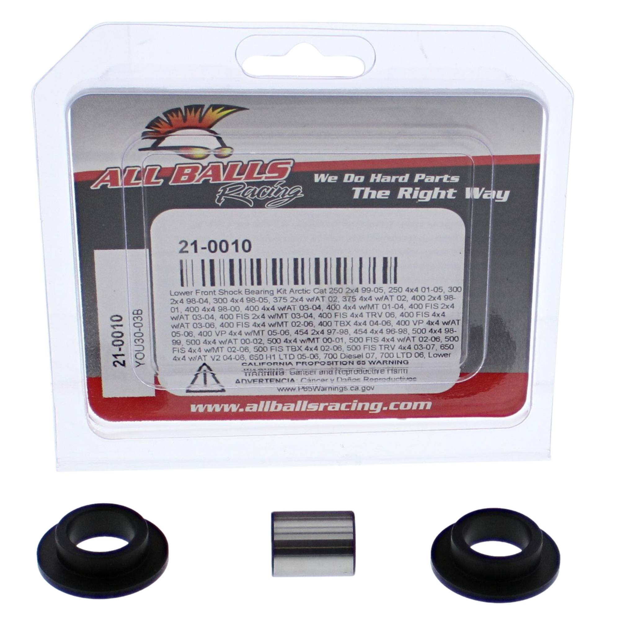 All Balls Shock Bearing Kit (21-0010) for Arctic Cat 400 FIS 2x4 w/MT 03 04
