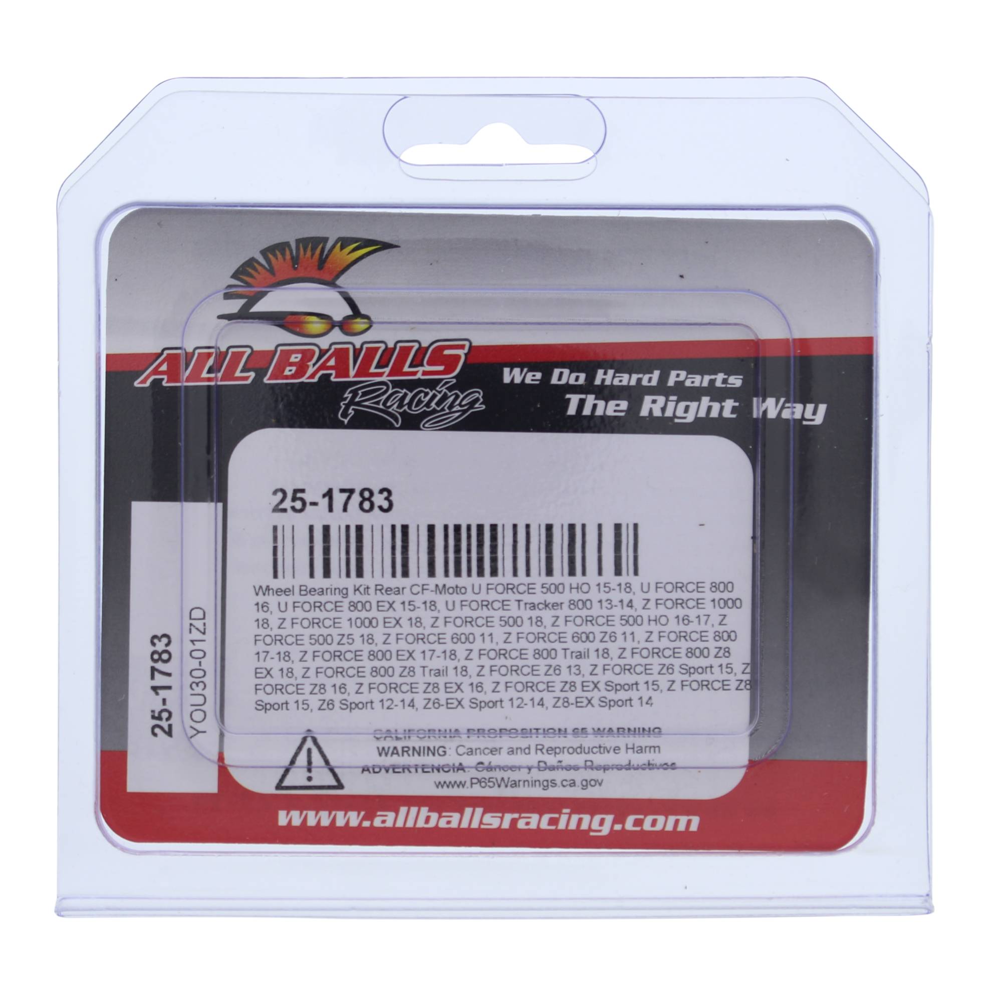 All Balls Wheel Bearing Kit (25-1783) for CF-Moto Z forCE Z8 EX Sport 15