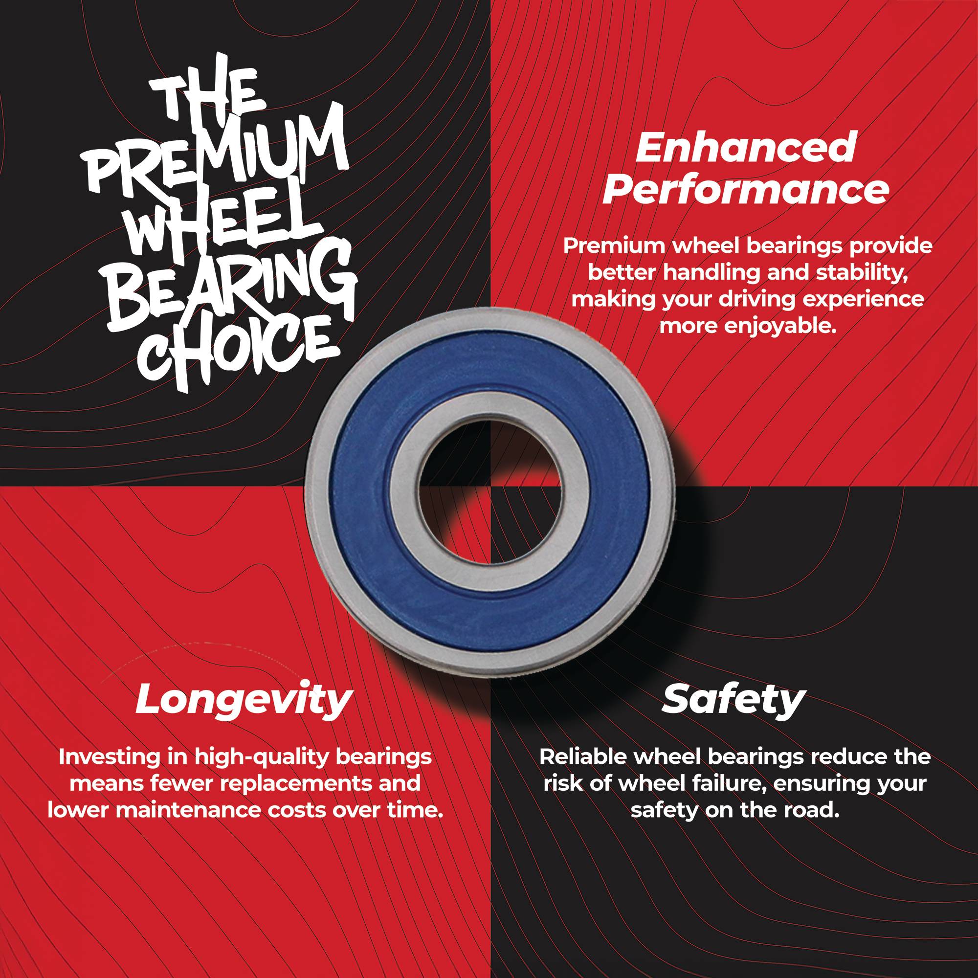 All Balls Wheel Bearing Kit (25-1773) for Yamaha XVS1300 V STAR 07-17