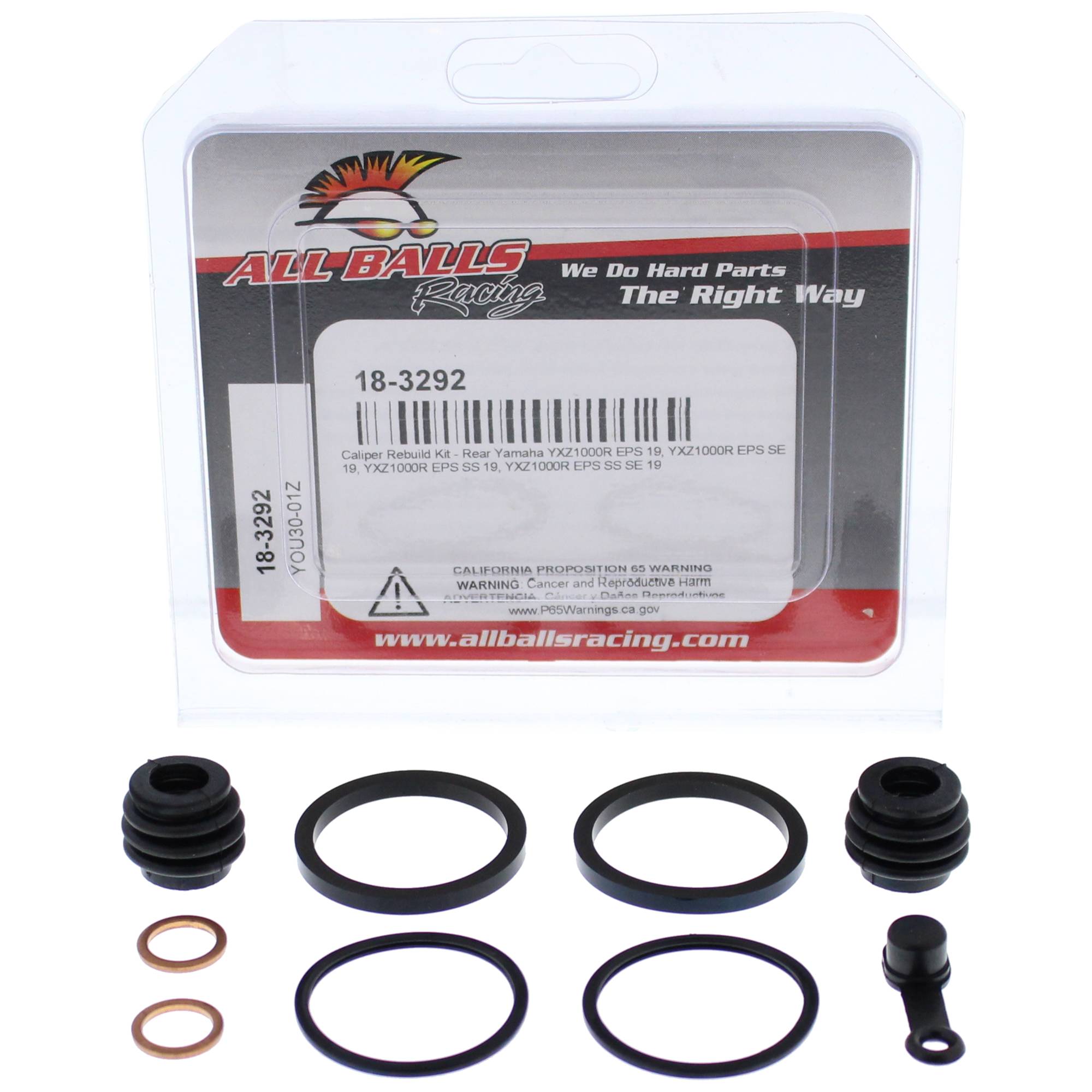 All Balls Caliper Rebuild Kit (18-3292) for Yamaha YXZ1000R EPS SE 19