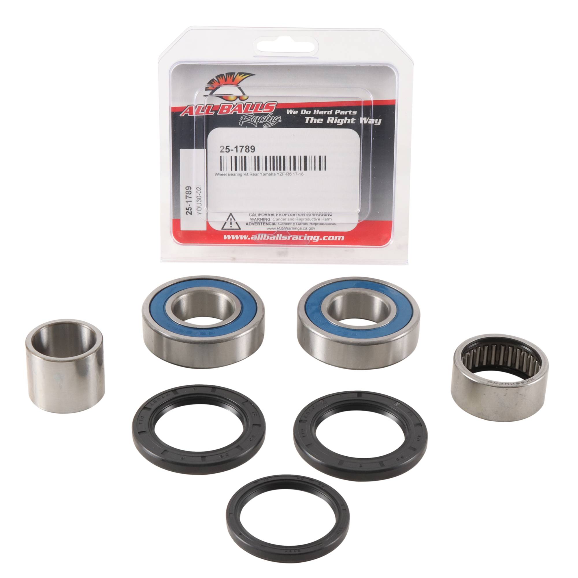 All Balls Wheel Bearing Kit (25-1789) for Yamaha YZF-R6 17 18