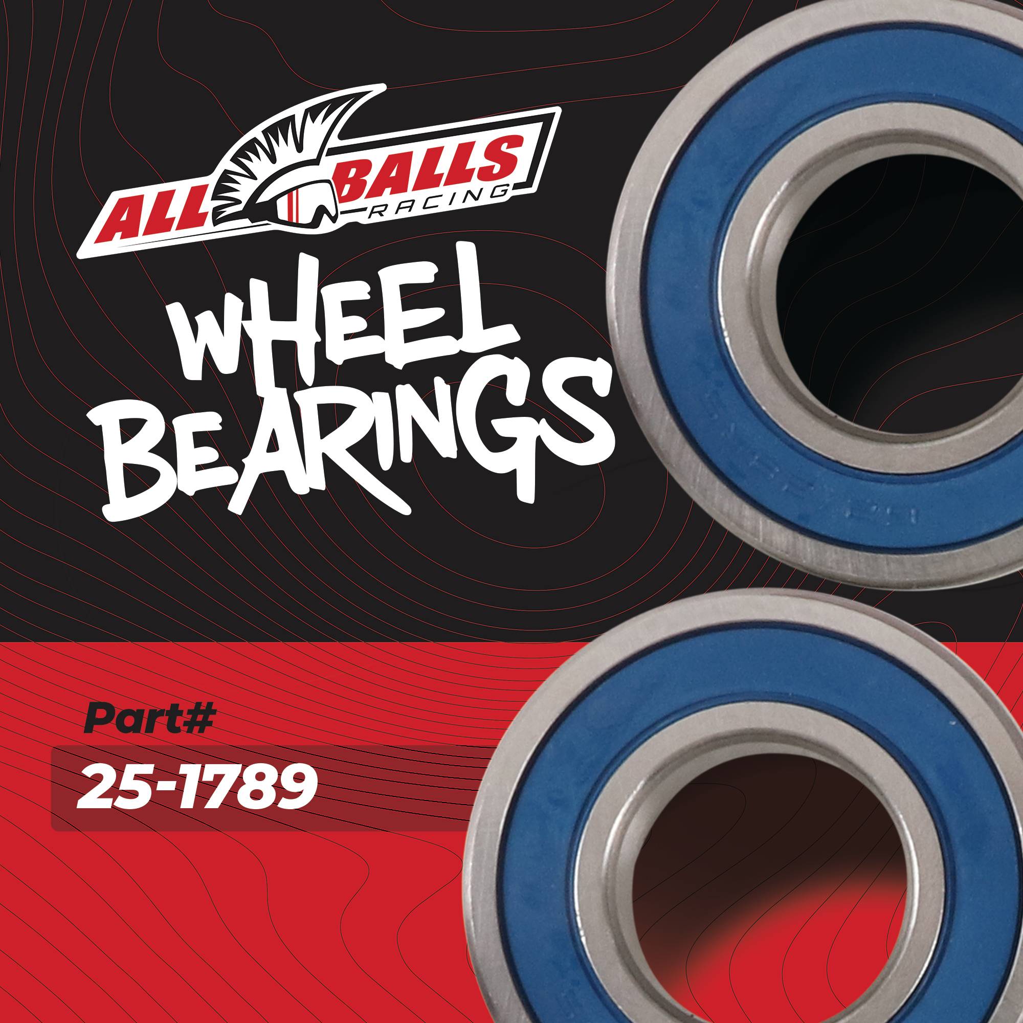 All Balls Wheel Bearing Kit (25-1789) for Yamaha YZF-R6 17 18