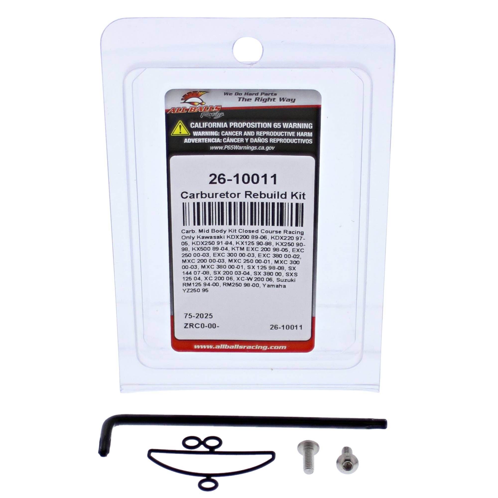 All Balls Carburetor Rebuild Kit (26-10011) for Suzuki RM125 94-00, RM250 98-00