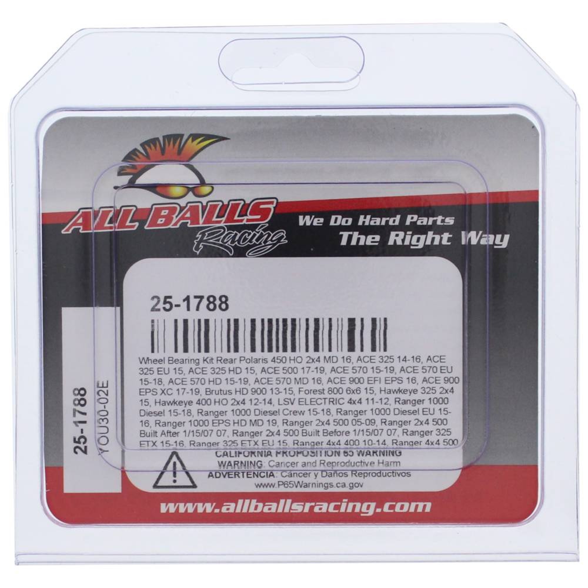 All Balls Wheel Bearing Kit Polaris one bearing (25-1788) for Polaris ACE 570 MD