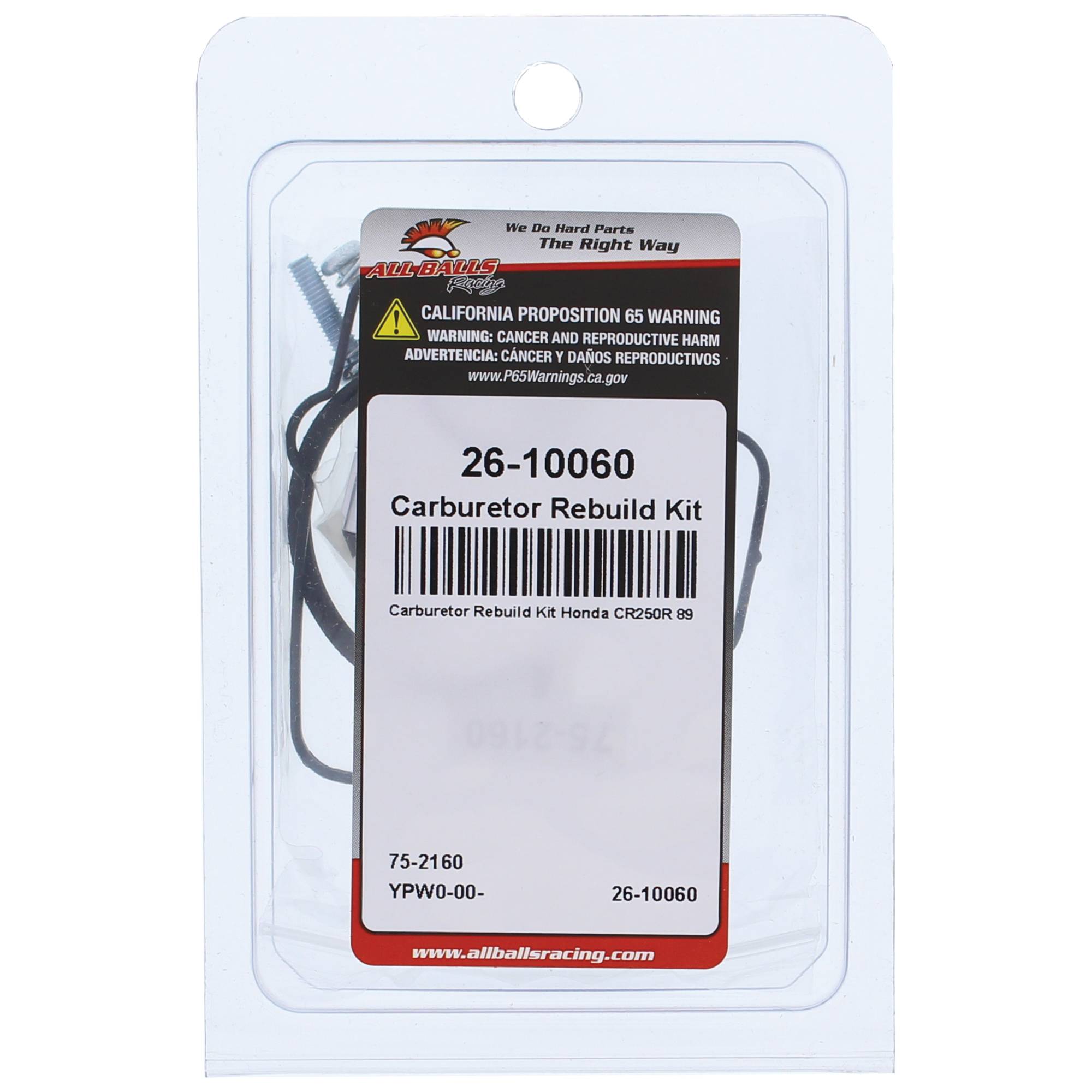 All Balls Carburetor Rebuild Kit (26-10060) for Honda CR250R 89