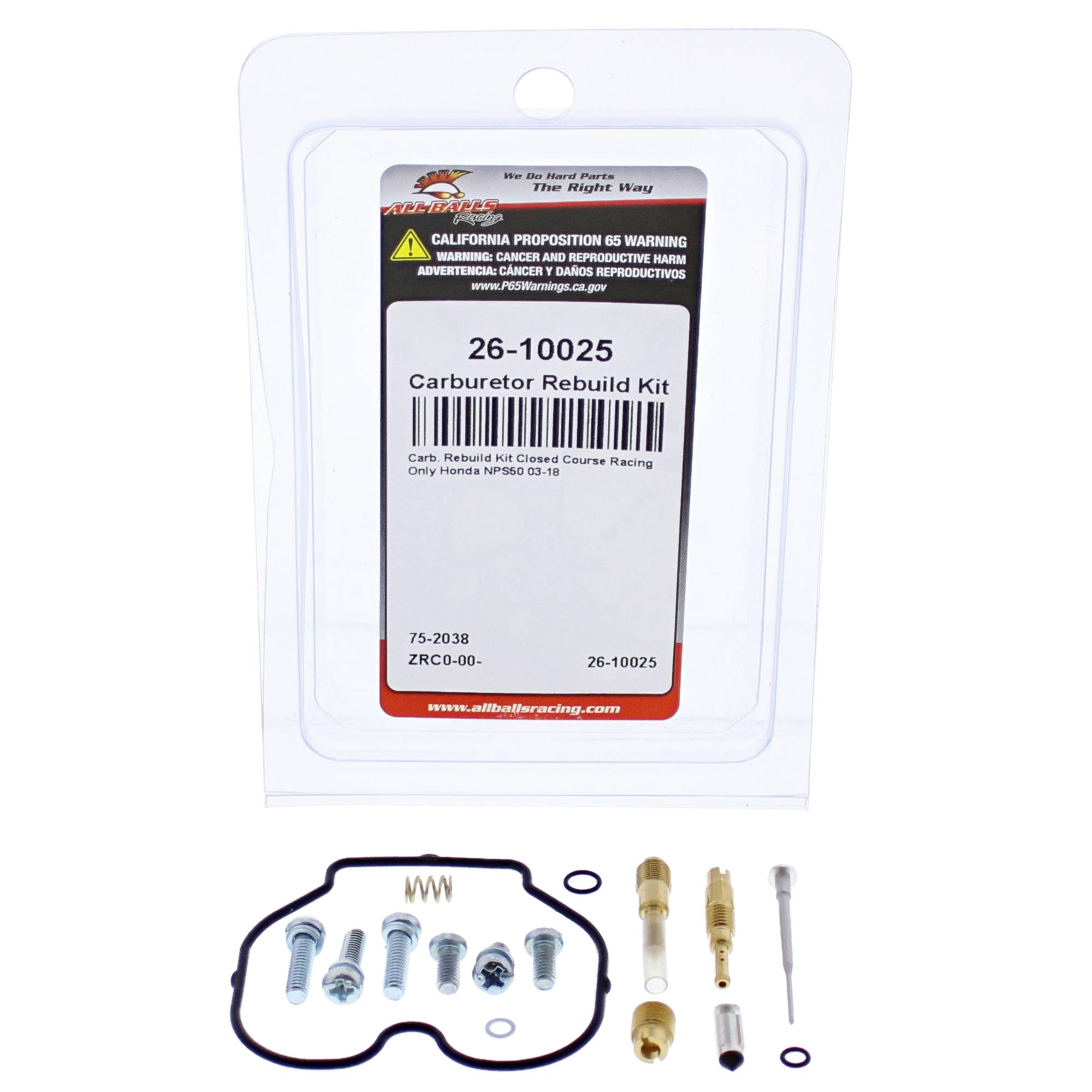 All Balls Carburetor Rebuild Kit (26-10025) for Honda NPS50 03-09 11-18