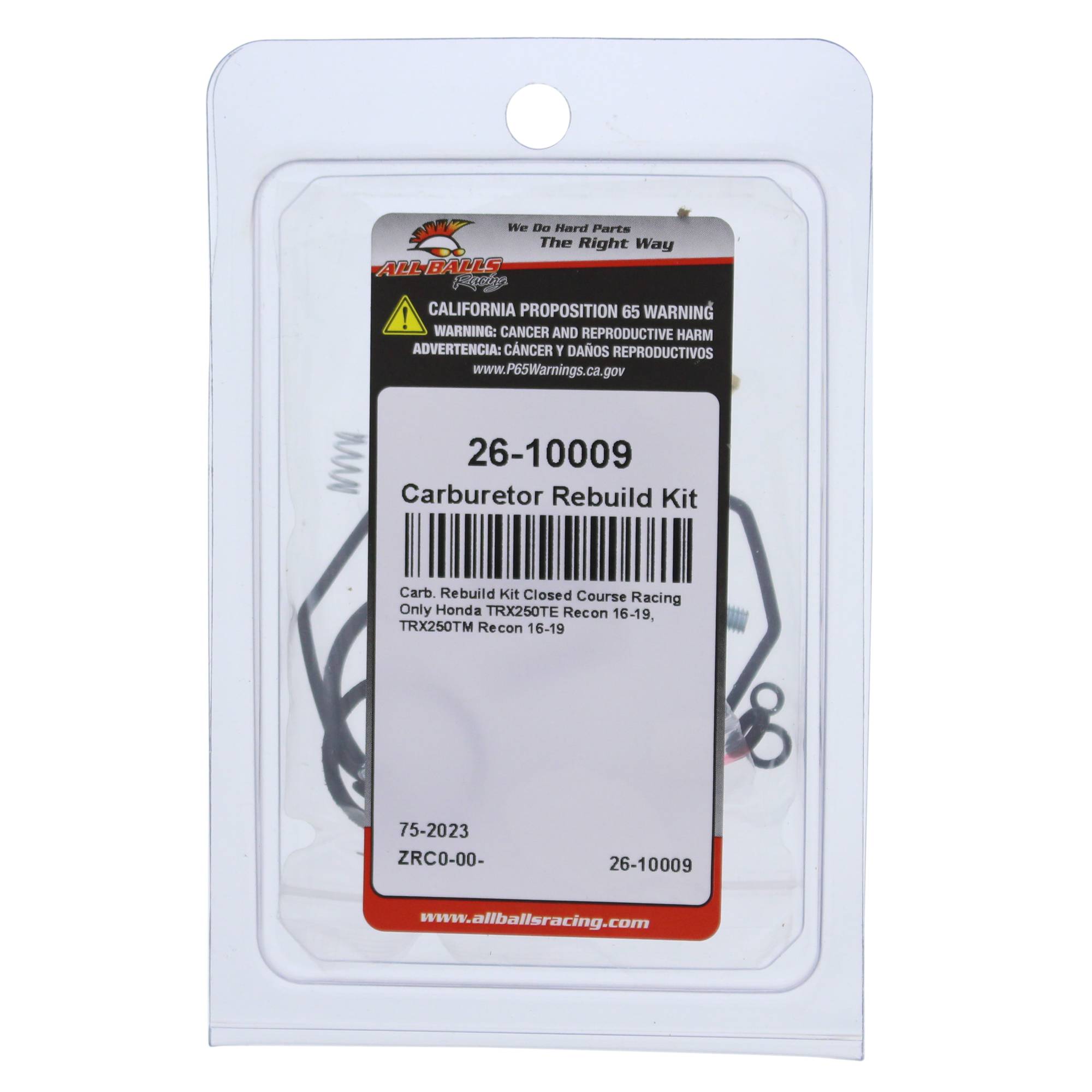 All Balls Carburetor Rebuild Kit (26-10009) for Honda TRX250TE Recon 16 17 18 19