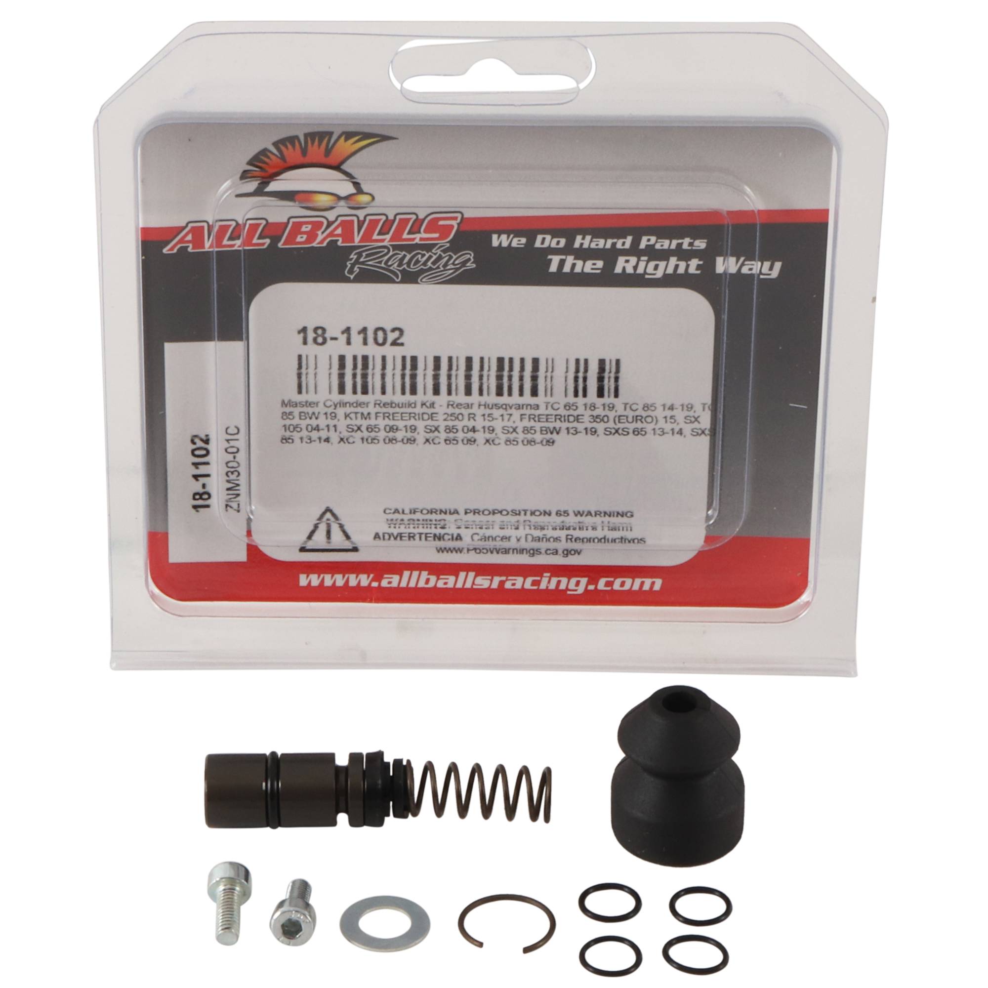 All Balls Master Cylinder Rebuild kit (18-1102) for Husqvarna TC 65 18 19