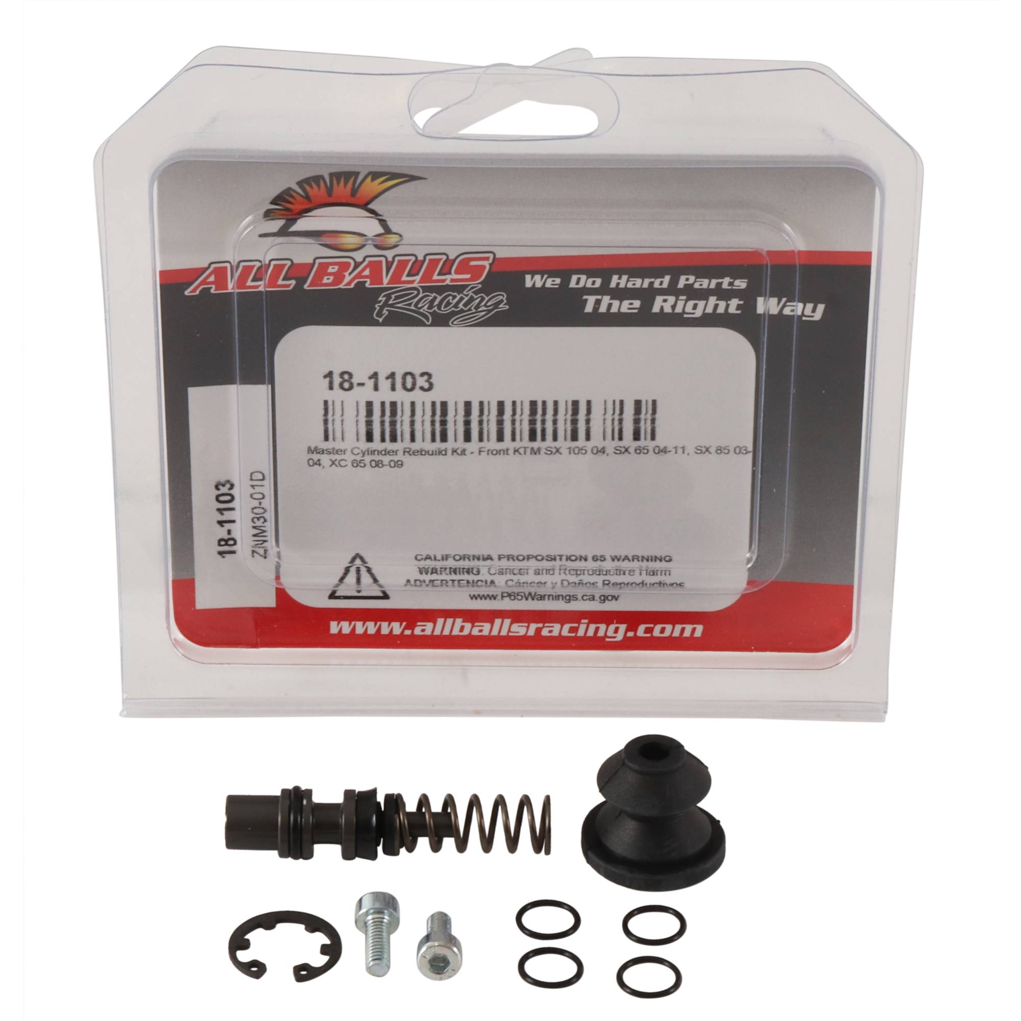 All Balls Master Cylinder Rebuild kit (18-1103) for KTM SX 105 04, SX 65 04-11