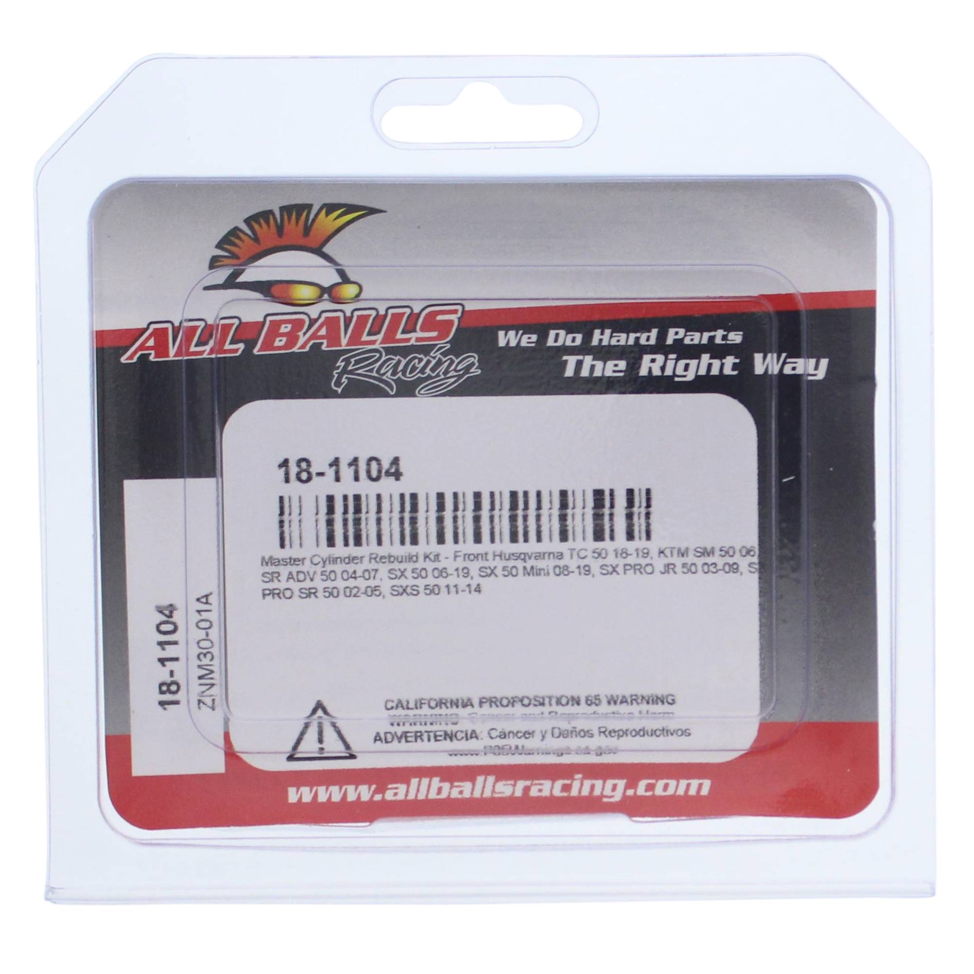 All Balls Master Cylinder Rebuild kit (18-1104) for KTM SX 50 Mini 08-19