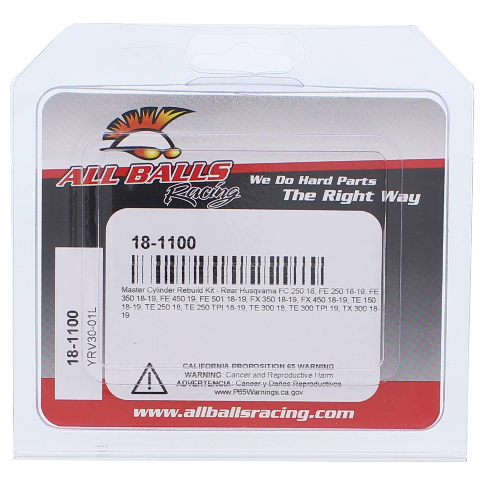 All Balls Master Cylinder Rebuild kit (18-1100) for Husqvarna TE 300 TPI 19