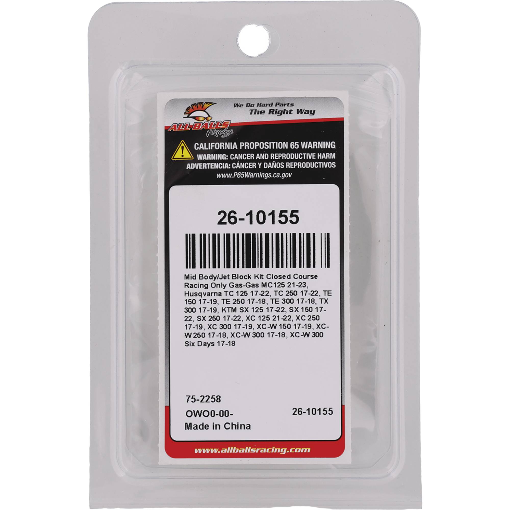 Carburetor Rebuild Kit (26-10155) for Husqvarna TC 125 17-19