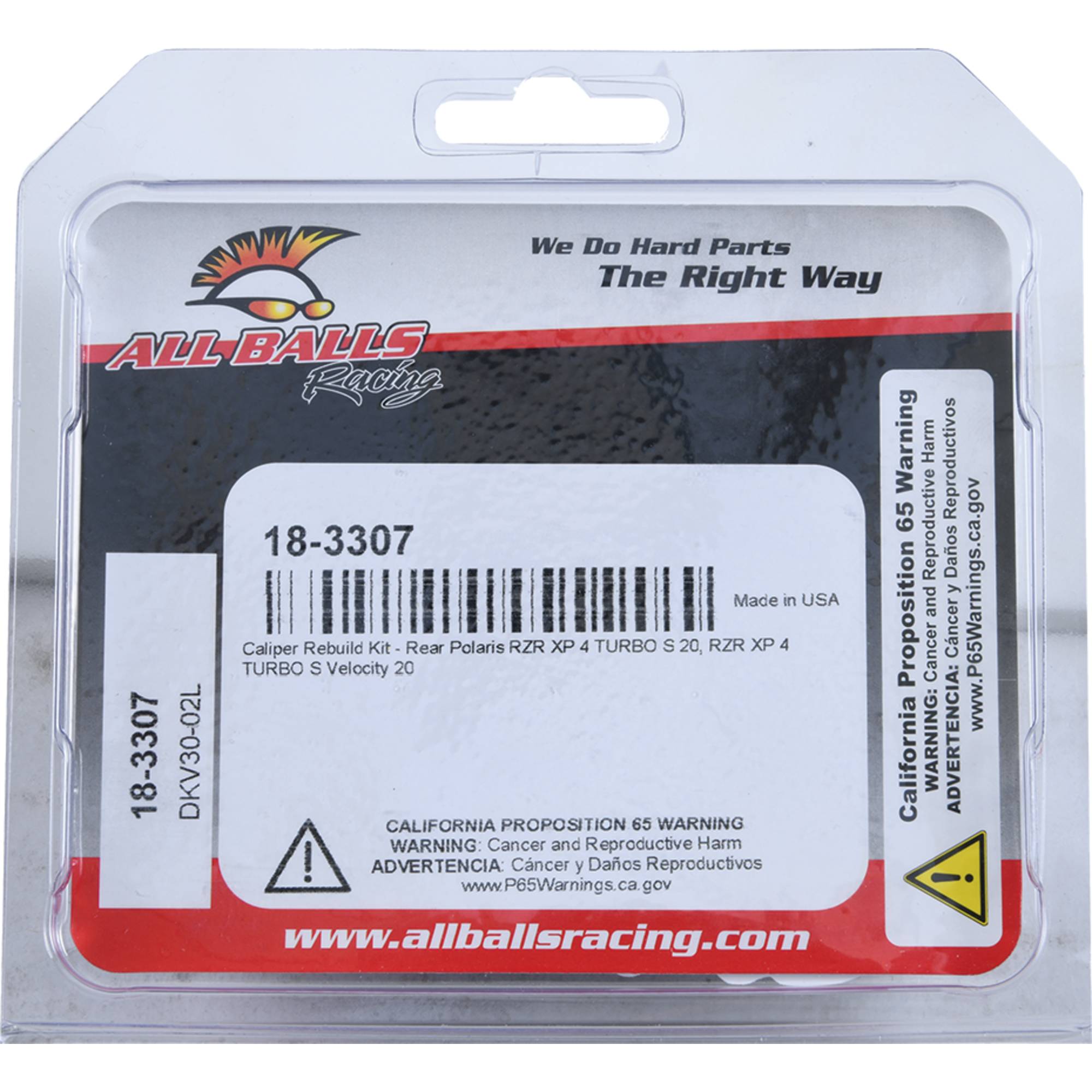 All Balls Caliper Rebuild Kit (18-3307) for Polaris RZR XP 4 TURBO S 2020