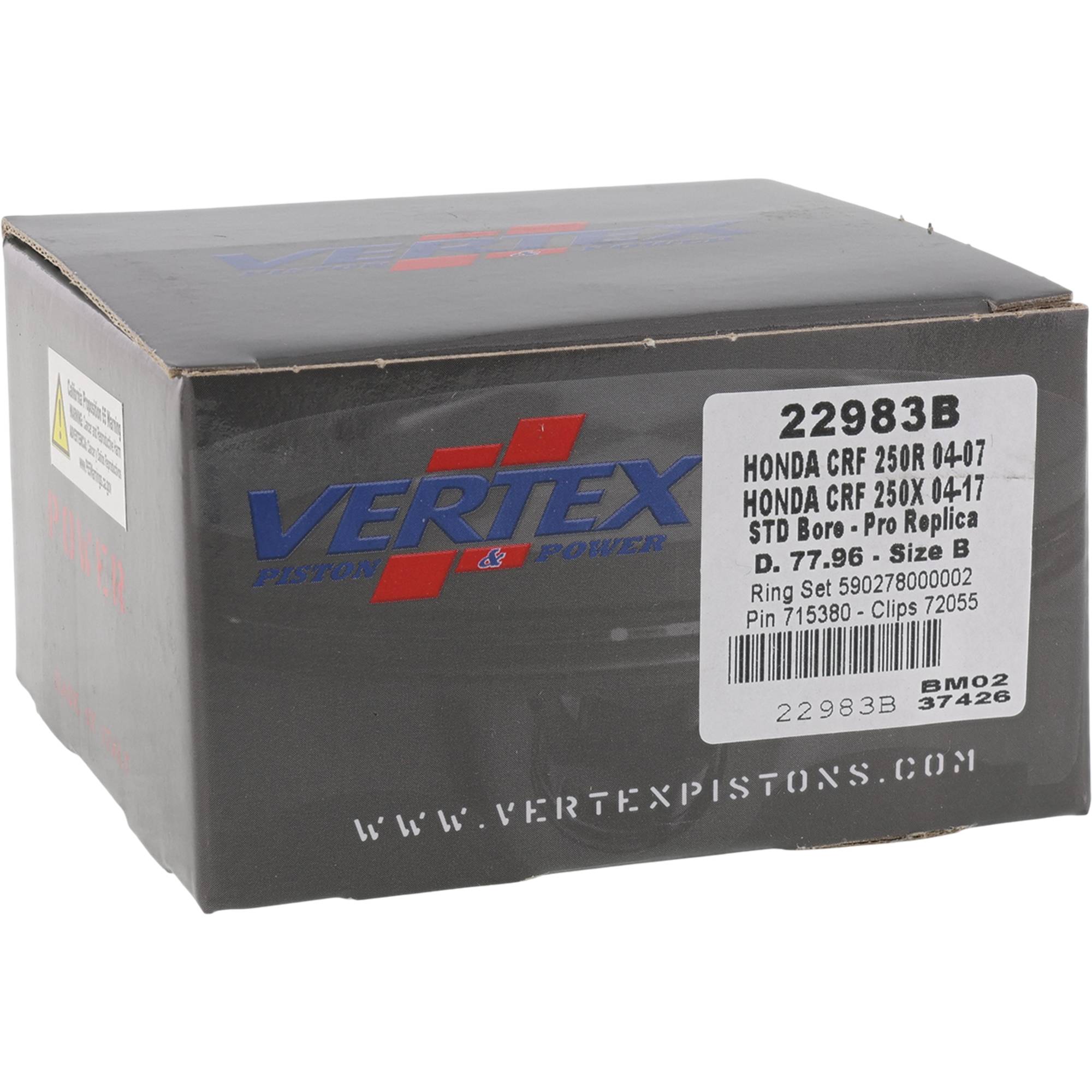 22983B  77.96Mm Standard Bore Replica Piston Kit for Honda 13101-Krn-850, 22983B