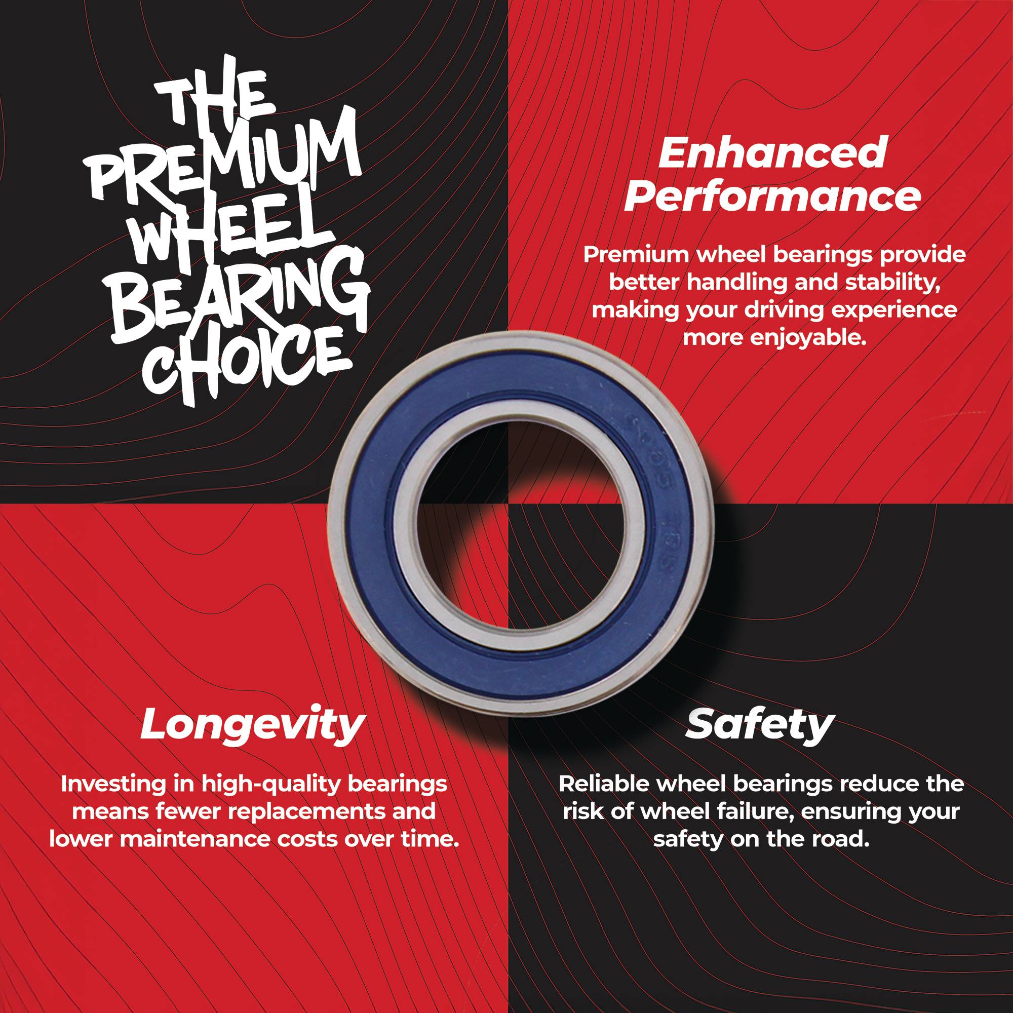 Wheel Bearing Seal Kit for Kawasaki Yamaha, 25-1404