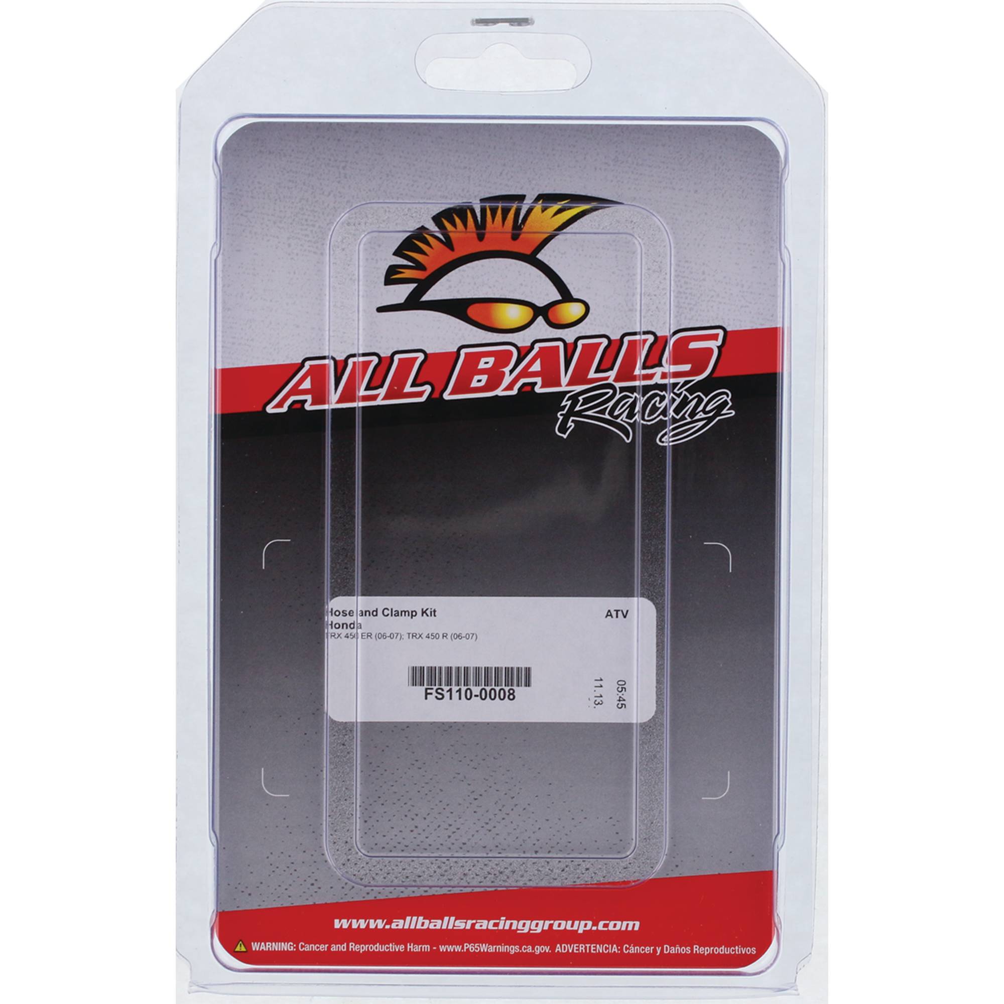 Hose and Clamp Kit For Honda TRX 450 ER, TRX 450 R 2006-2007; FS110-0008