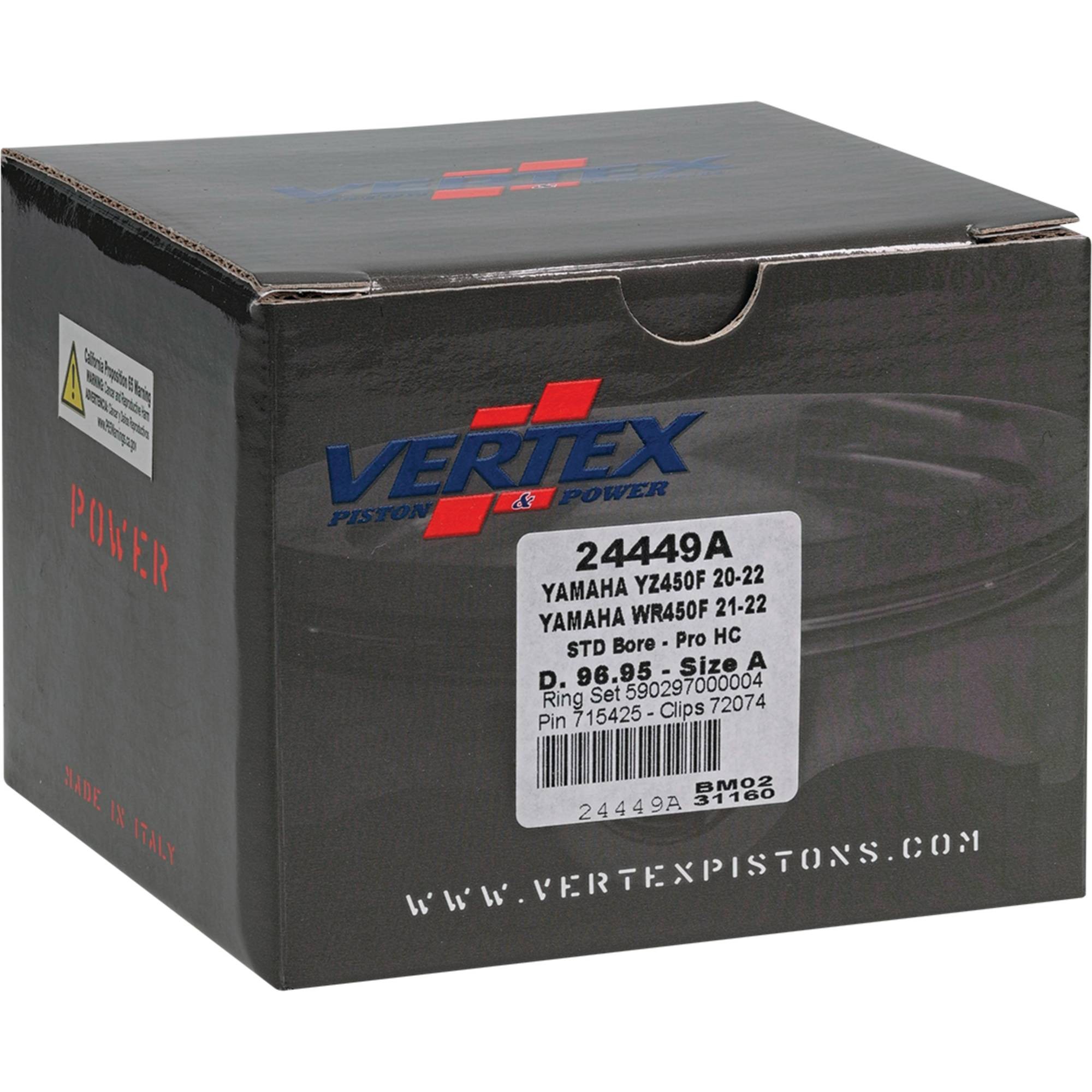 Vertex forged High Compression Piston Kit 24449A for Yamaha WR 450 F 2021