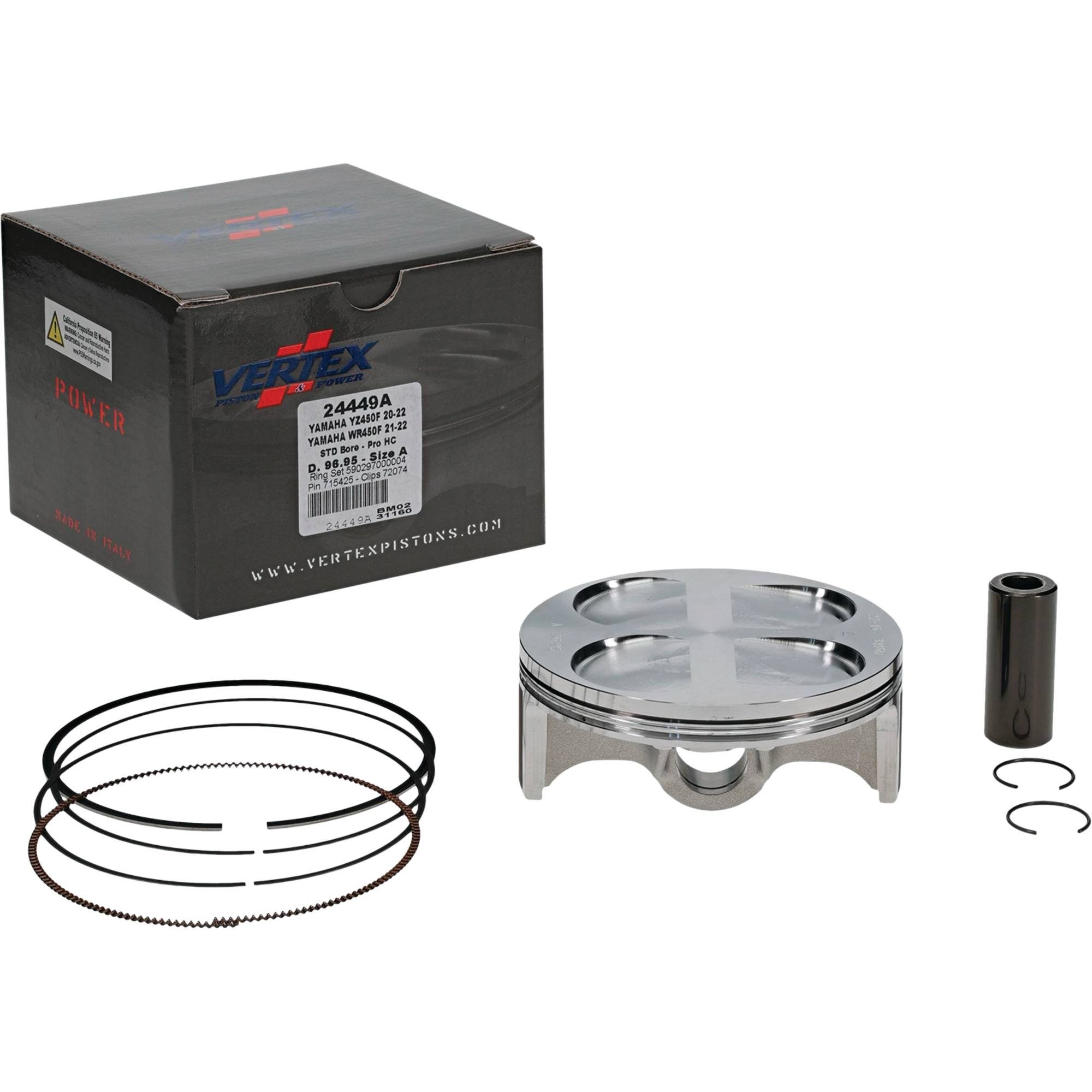 Vertex forged High Compression Piston Kit 24449A for Yamaha WR 450 F 2021