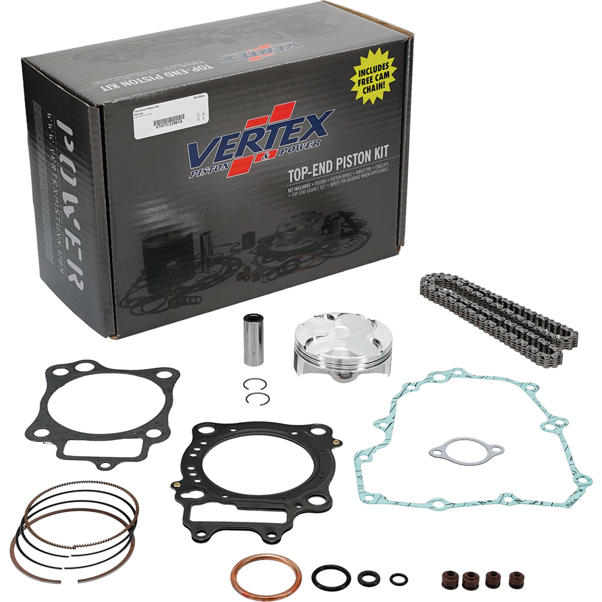 Top End Piston Kit For Honda CRF 250 R 14-15 76.76 mm Piston Dia; VTKTC23961A
