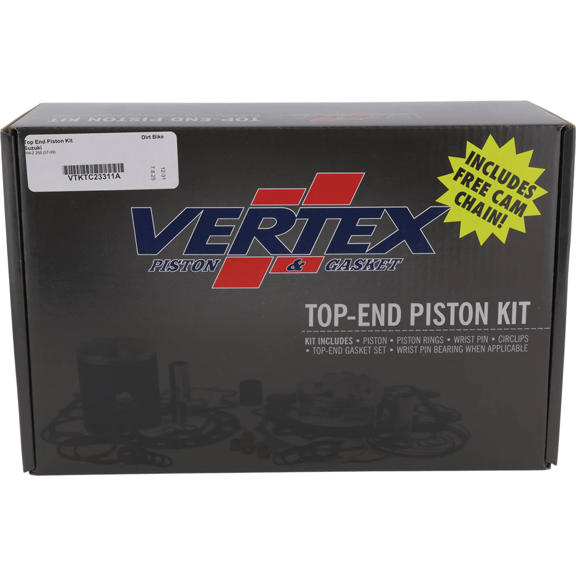 Vertex Top End Piston Kit VTKTC23311A for Suzuki RM-Z 250 2007-2009