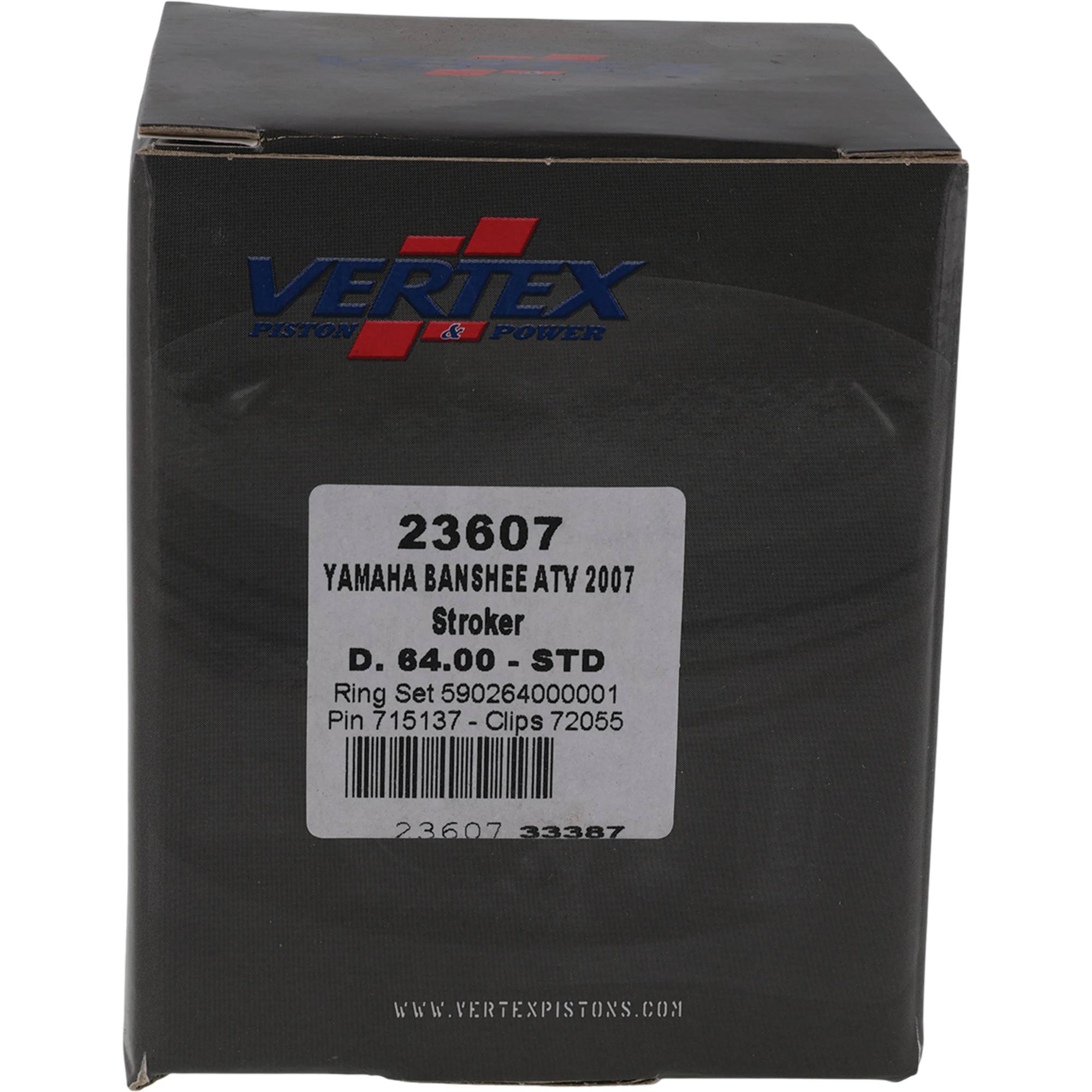 Vertex Cast Replica Stroker Piston Kit 23607 for Yamaha YFZ 350 Banshee