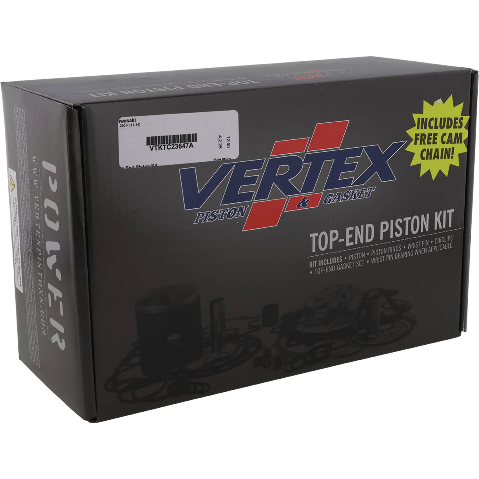 Vertex Top End Piston Kit VTKTC23647A for Kawasaki KX 250 F 2011-2014
