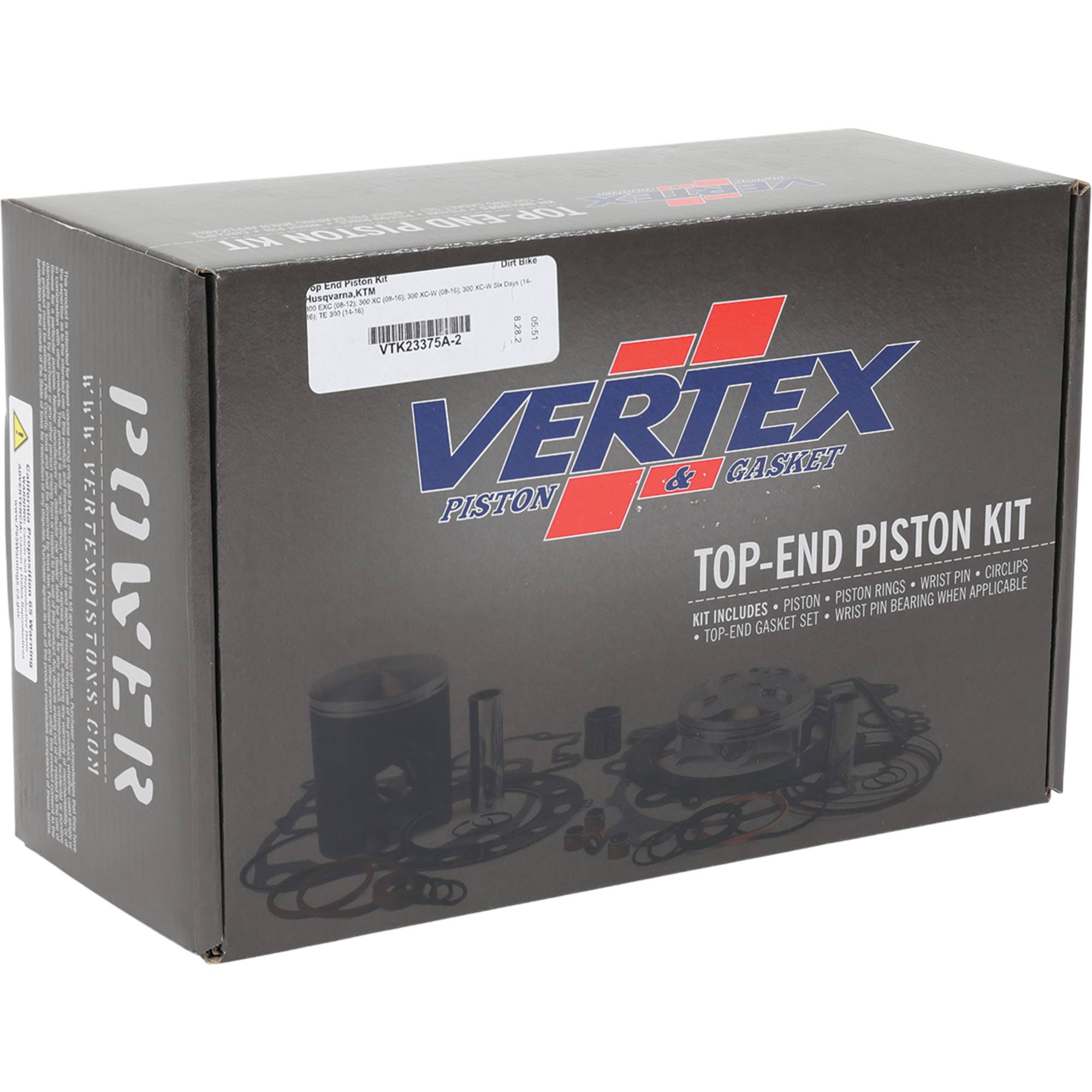 Vertex Top End Piston Kit VTK23375A-2 for Husqvarna TE 300 2014-2016