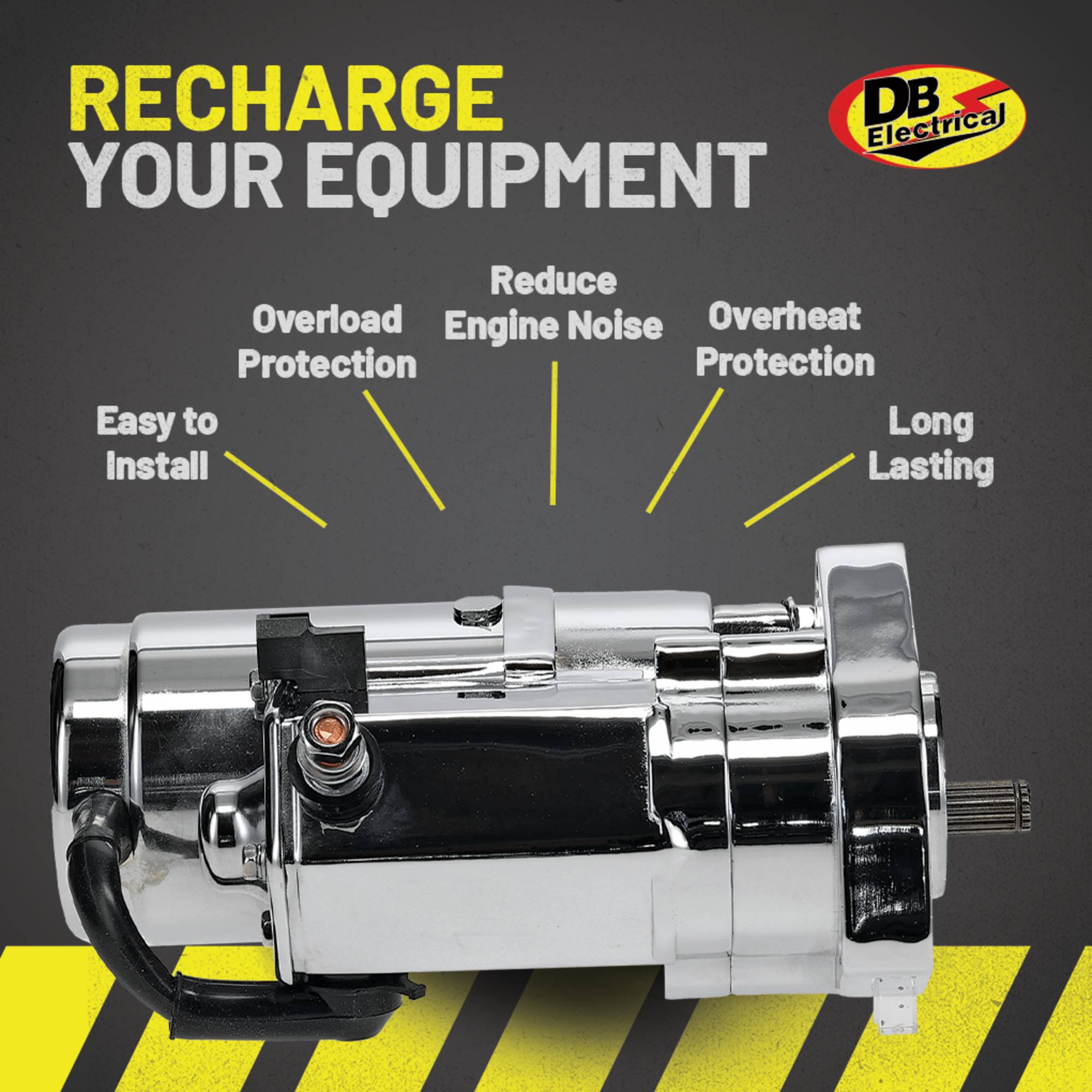 CHROME 2.4KW HARLEY STARTER 31553-94 31559-99A