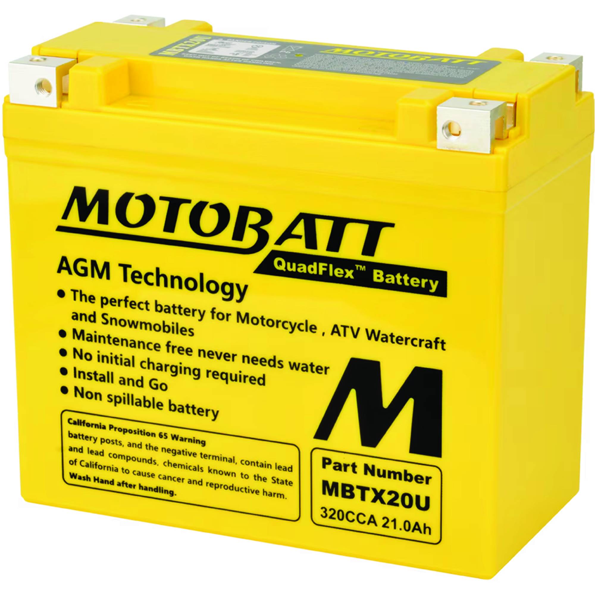 Motobatt MBTX20U 21Ah Battery