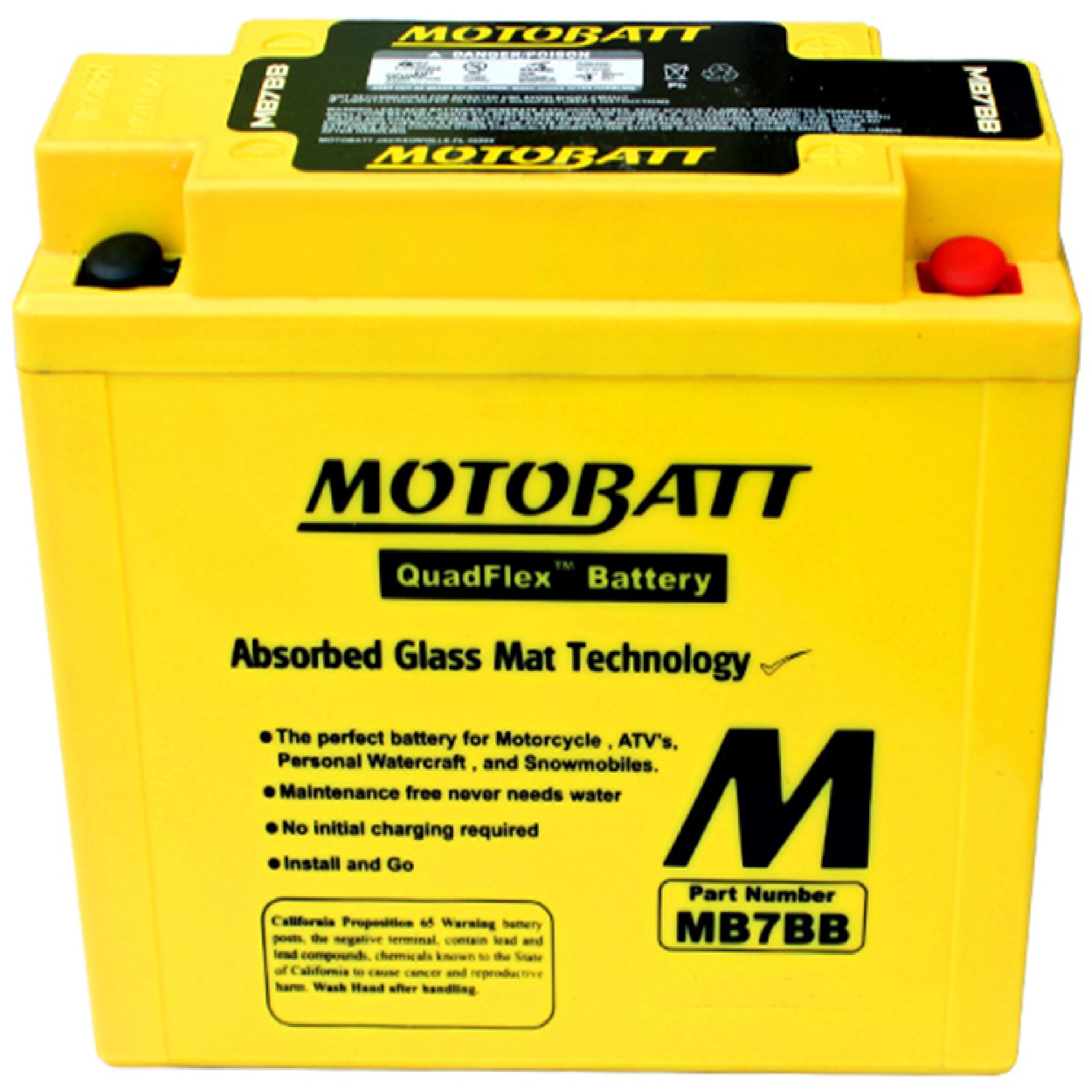 Motobatt For Yamaha TTR225 1999-2004 4VW-H2100-00-00, 4VW-H2110-00-00; MB7BB