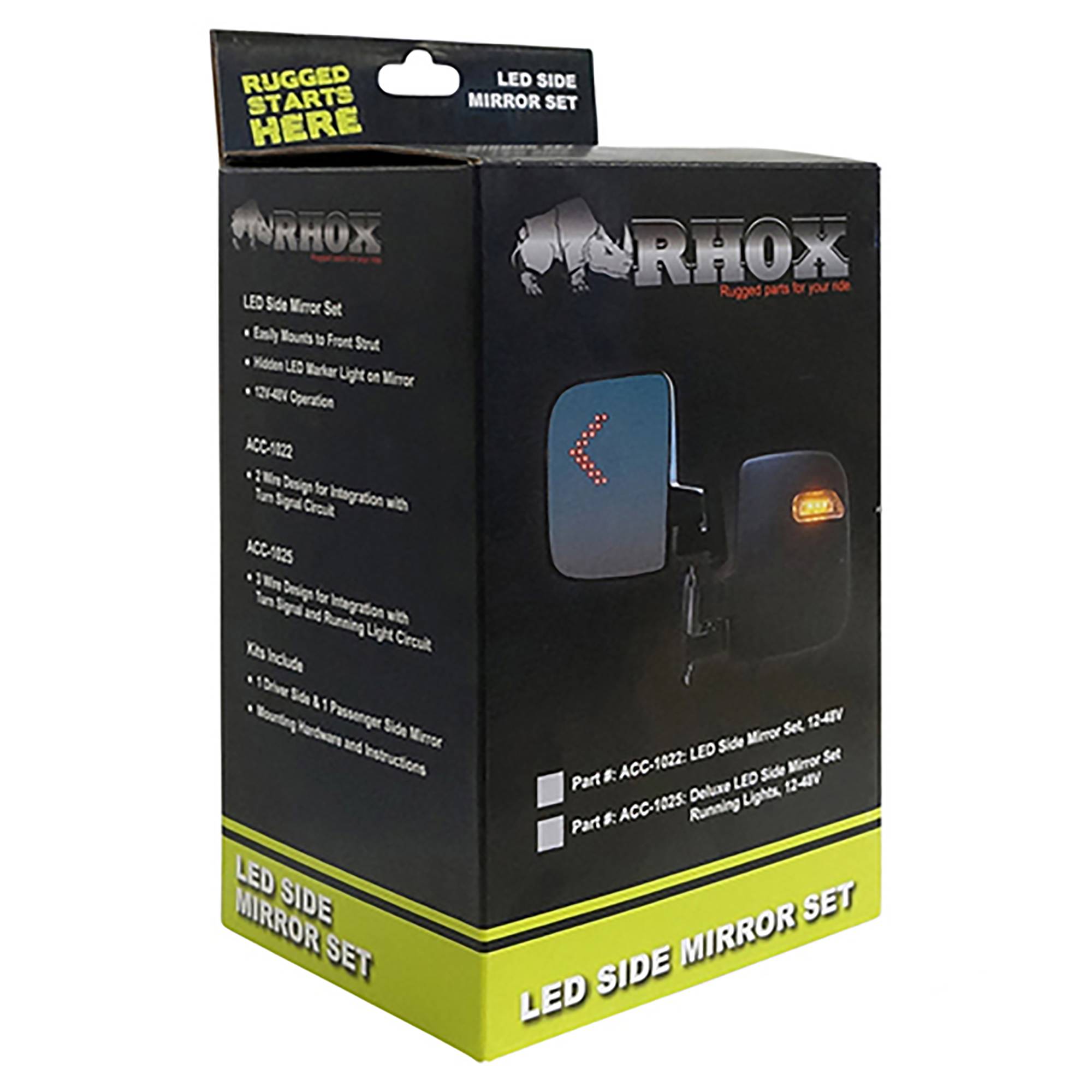 12V-48V Mirror Side LED 2 wire - Set of 2 For Nivel 03-130, 31796 ACC-1022