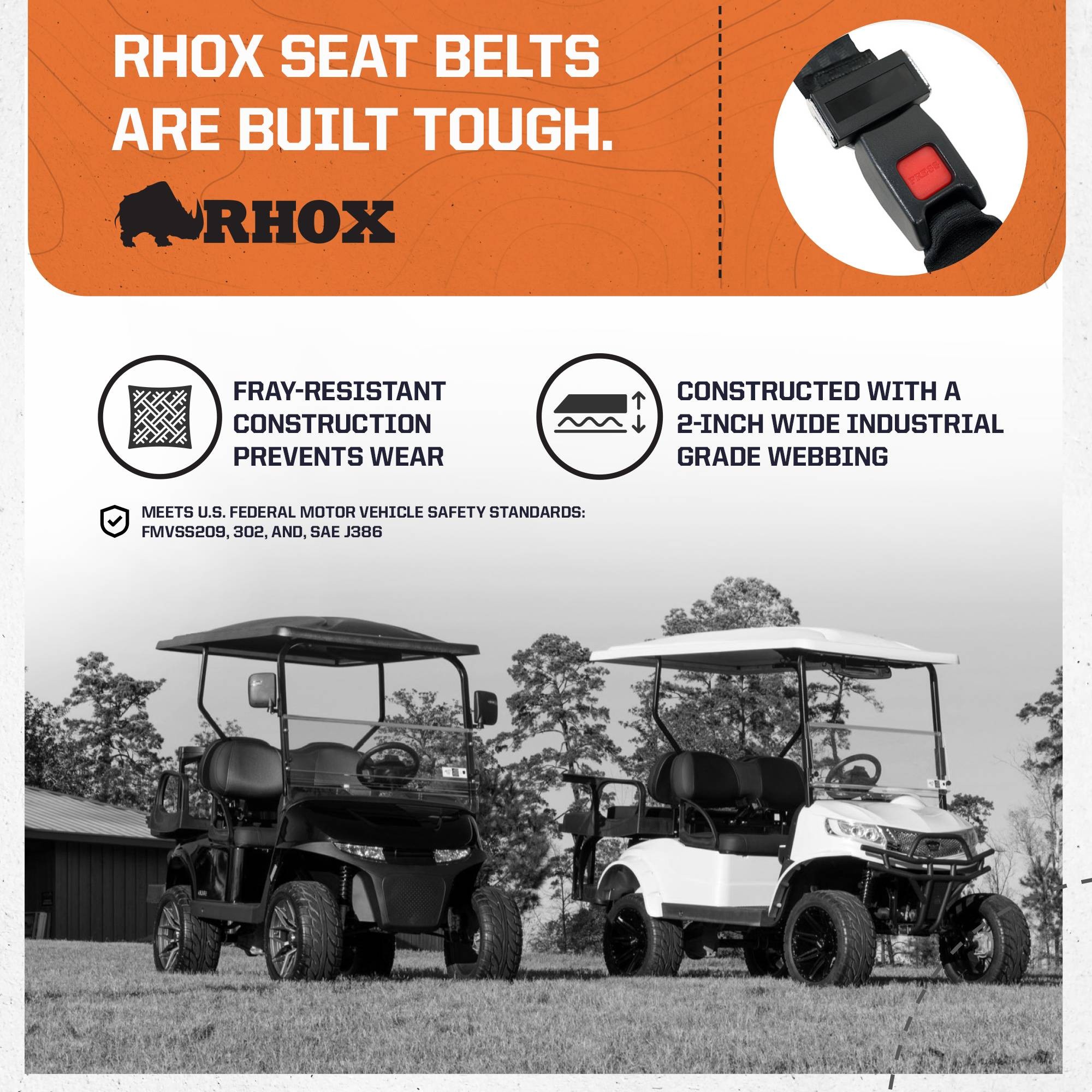 Seat Belt 60" Length, 2" Width golf carts; SEAT-2000